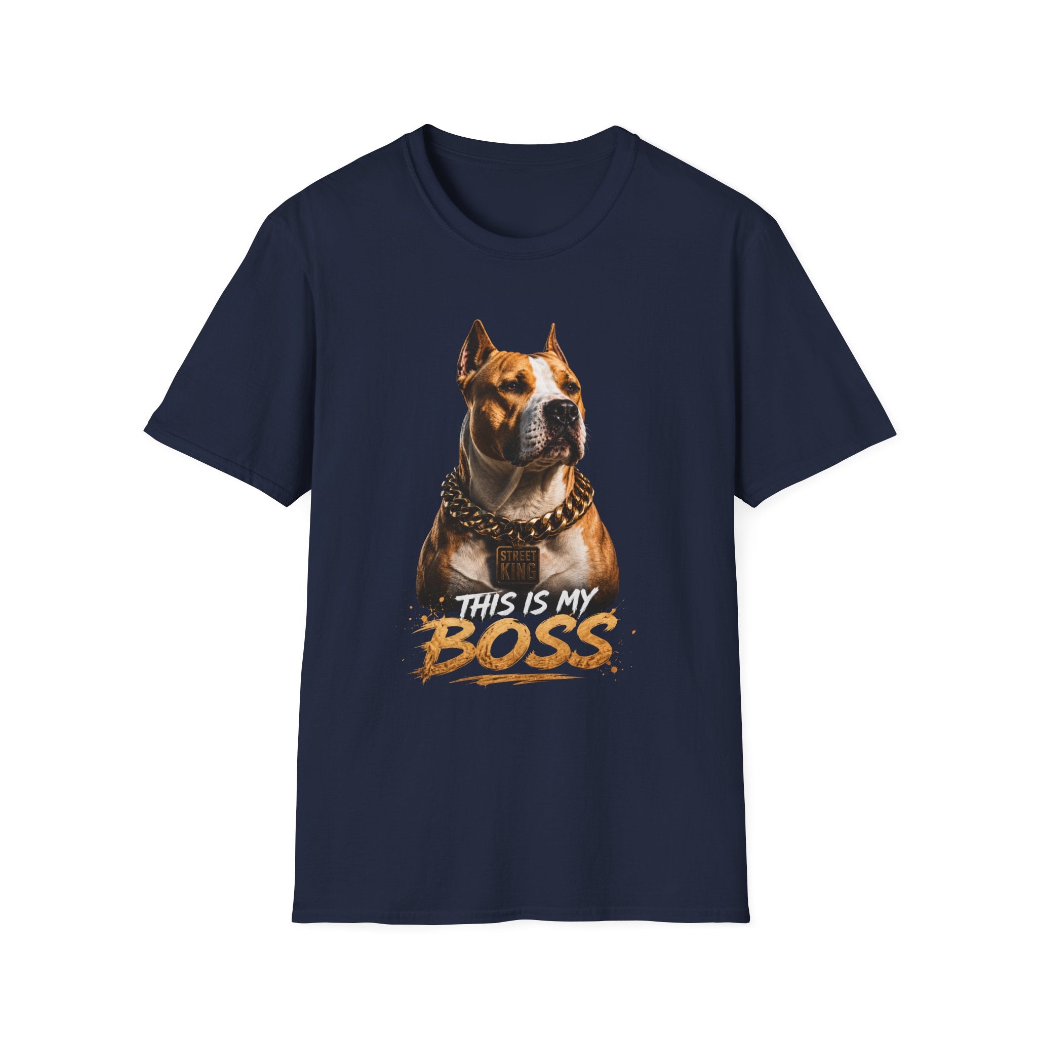 Pitbull 'This Is My Boss' T-Shirt – Strong Dog Attitude - my lover dog  - Street Style Graphic Design