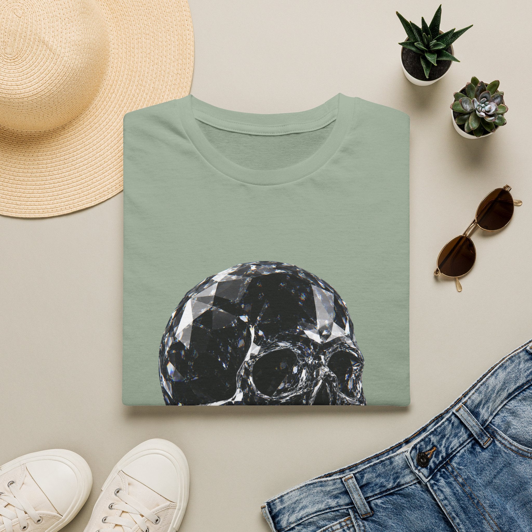 Gemstone Skull T-Shirt — Black Crystal Skull Graphic Tee