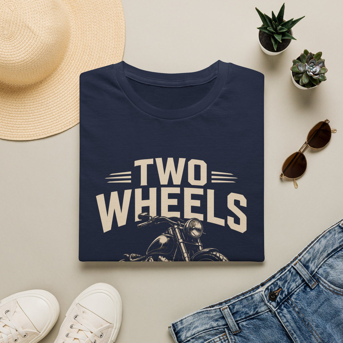 Two Wheels Move the Soul Motorcycle T-Shirt – Vintage Motorcycle Freedom Rider Design