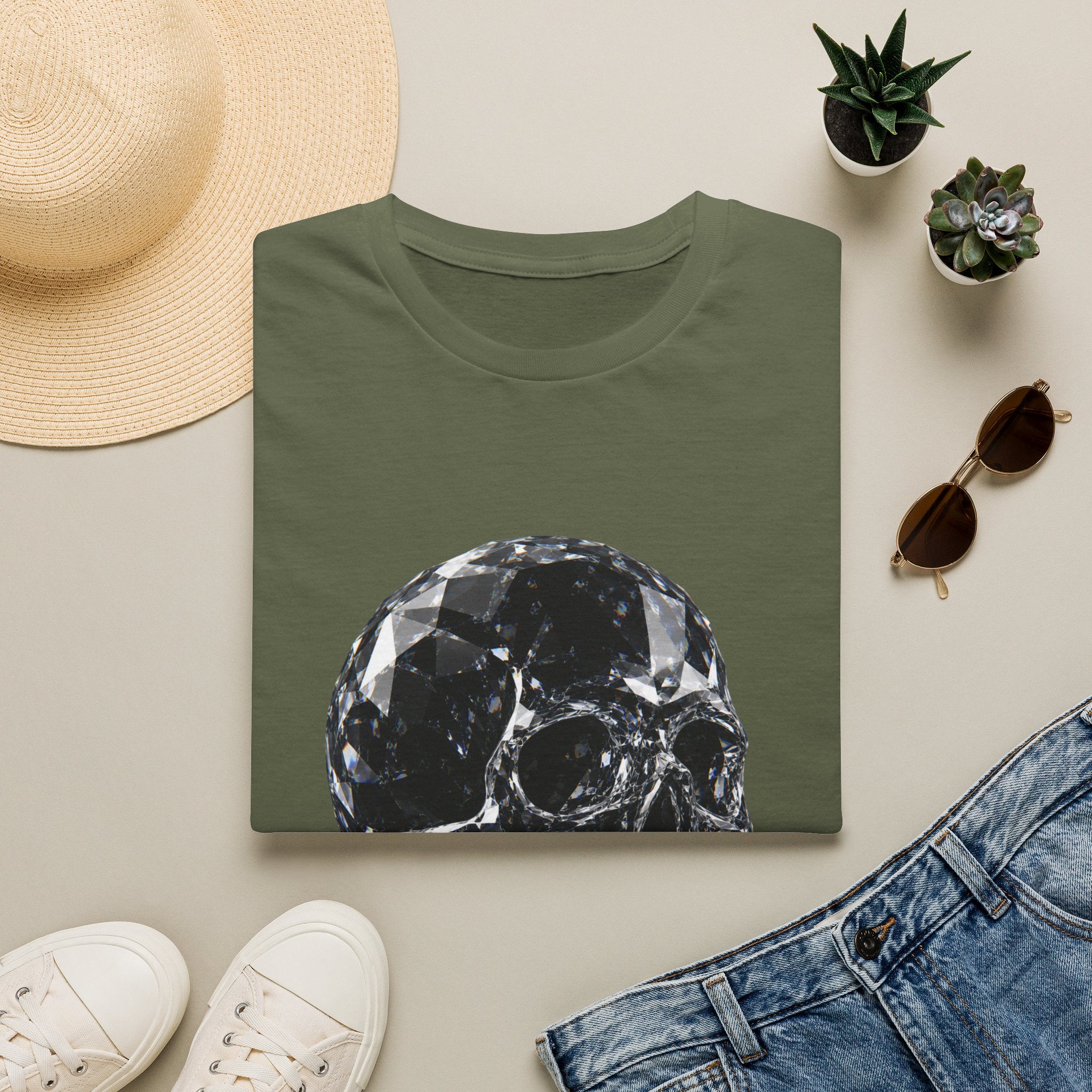 Gemstone Skull T-Shirt — Black Crystal Skull Graphic Tee