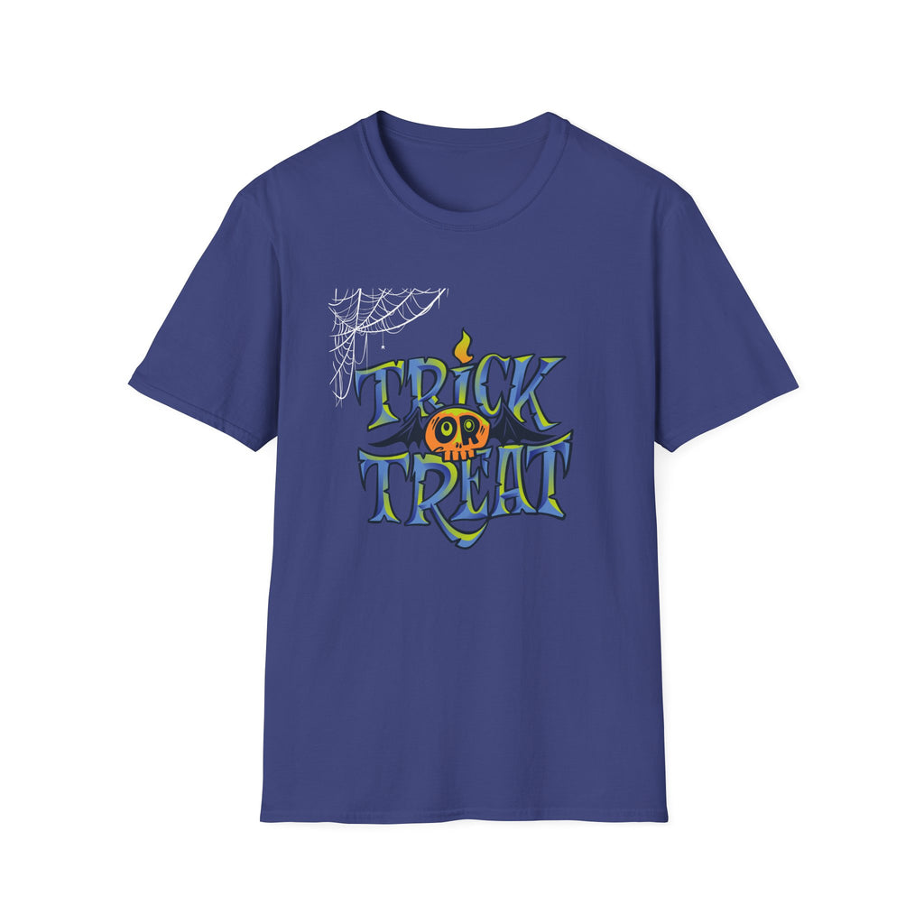 Trick or Treat Halloween Tee — Spooky Candy Pumpkin Graphic T-Shirt - | Funny Spooky Trick or Treat Pumpkin Halloween Tee
