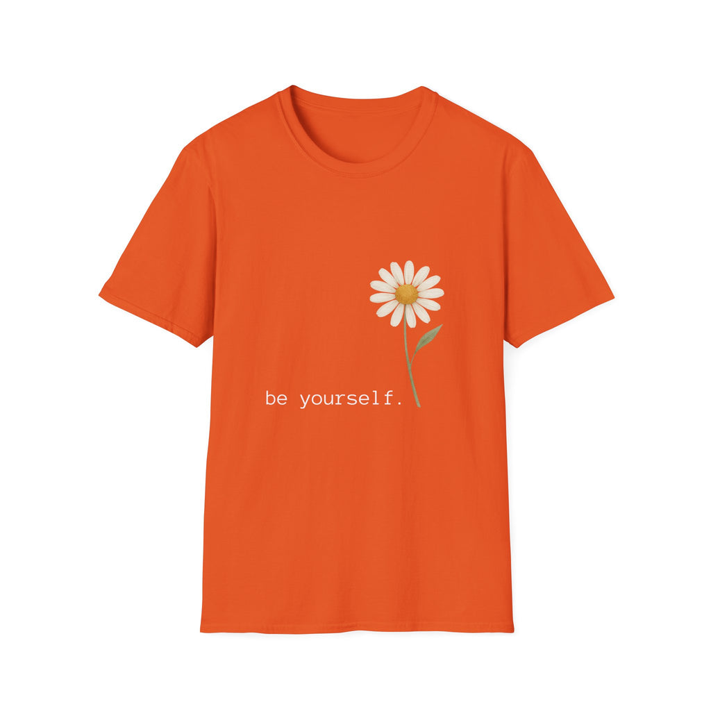 Daisy 'Be Yourself' T-Shirt — Minimal Floral Graphic Tee
