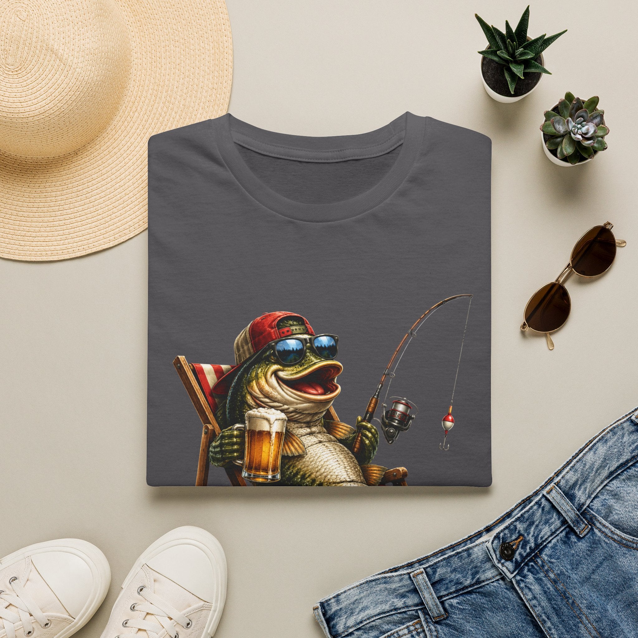 Fishing Frog T‑Shirt — "Plans for the Weekend?" Relaxed Weekend Fishing Tee