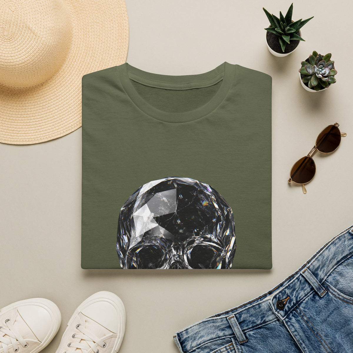 Crystal Skull Noir – Luxury Gothic Crystal Art Design