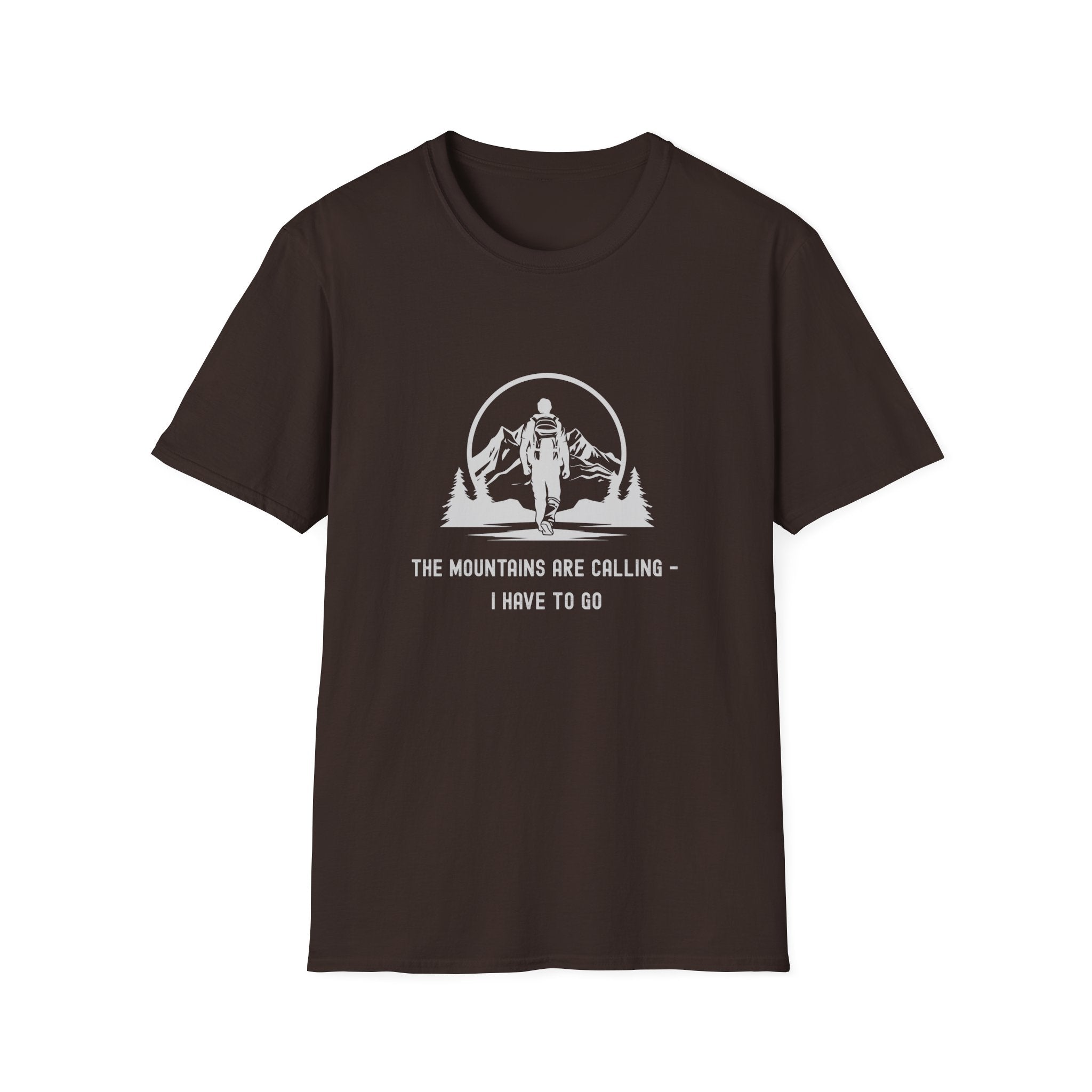 Astronaut Hiking T-Shirt — “The Mountains Are Calling” Adventure Tee