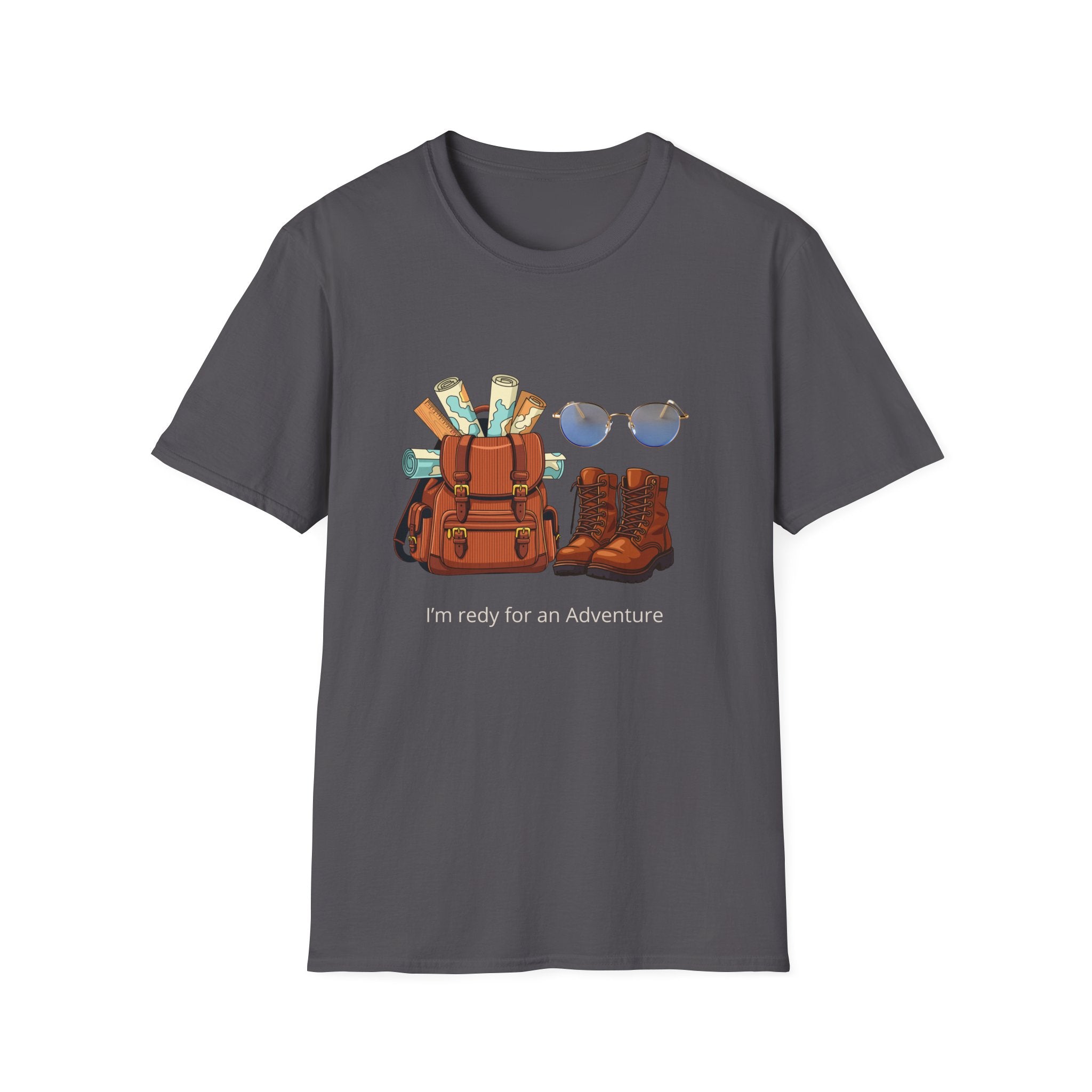 Adventure Gear T‑Shirt — "I'm Ready for an Adventure" Travel Backpack Design