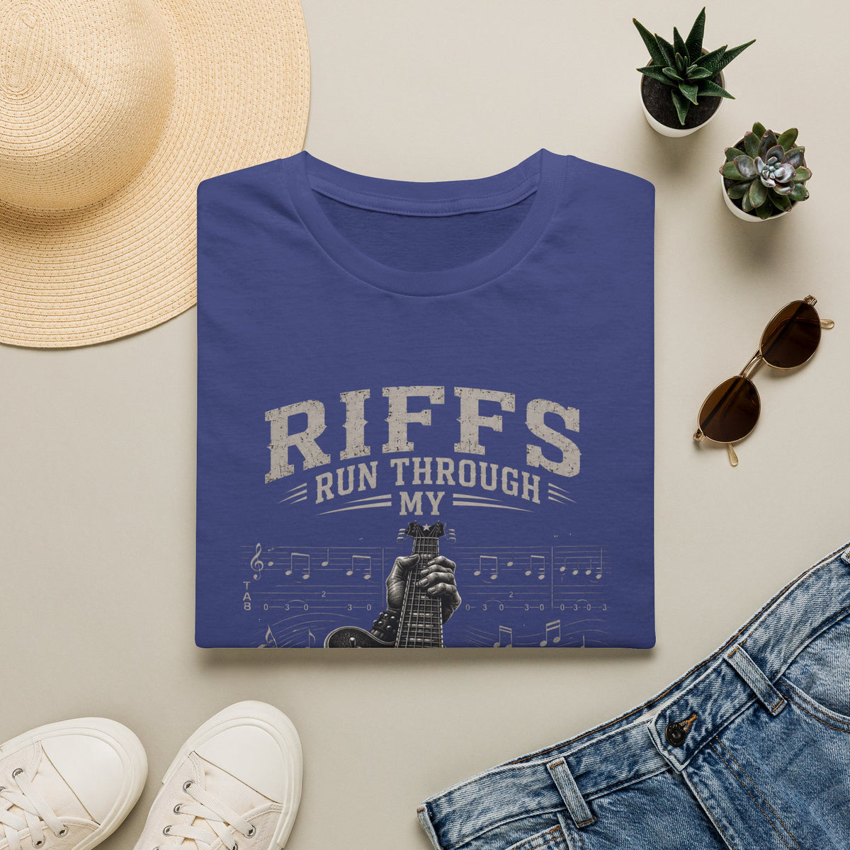 Riffs Run Through My Veins | Electric Guitar Rock Music Design