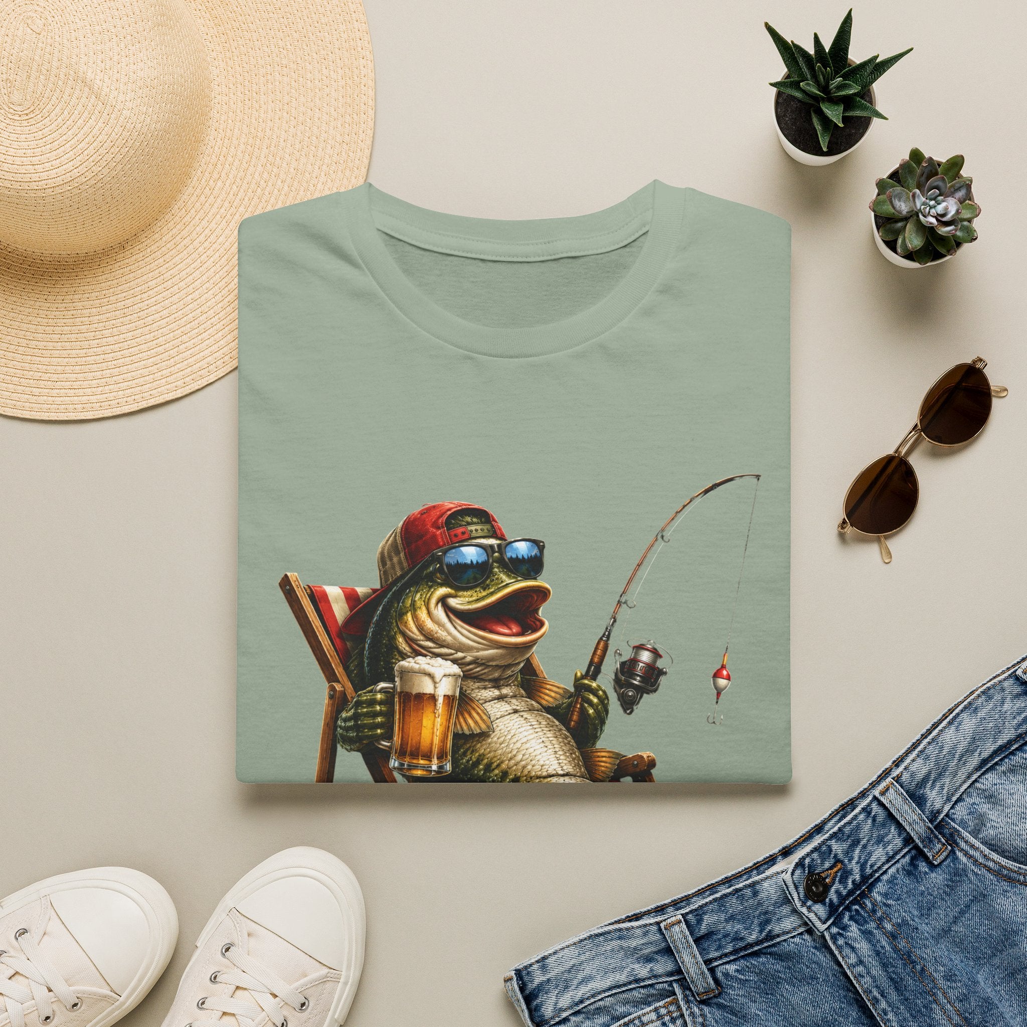 Fishing Frog T‑Shirt — "Plans for the Weekend?" Relaxed Weekend Fishing Tee