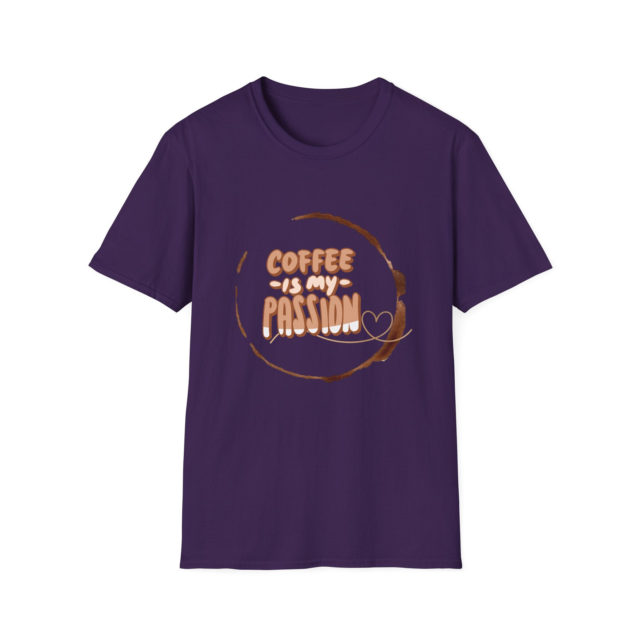 Coffee Is My Passion T-Shirt — Retro Coffee Stain Graphic Tee for Coffee Lovers