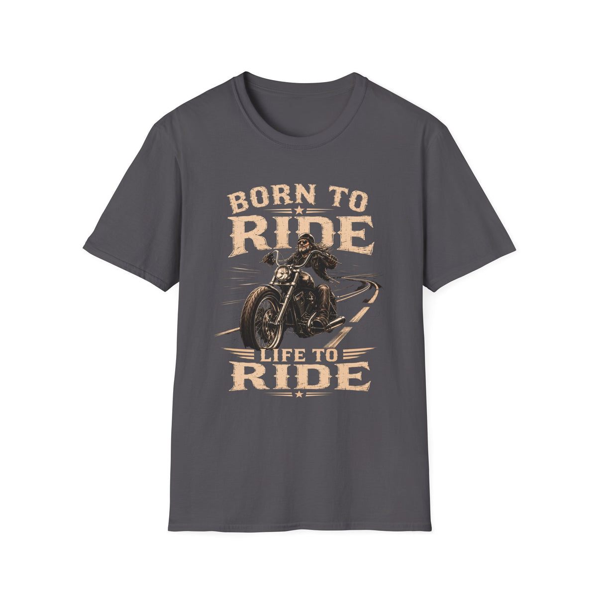 Born to Ride — Life to Ride -   Motorcycle T-Shirt - Vintage Motorcycle Rider Freedom Design