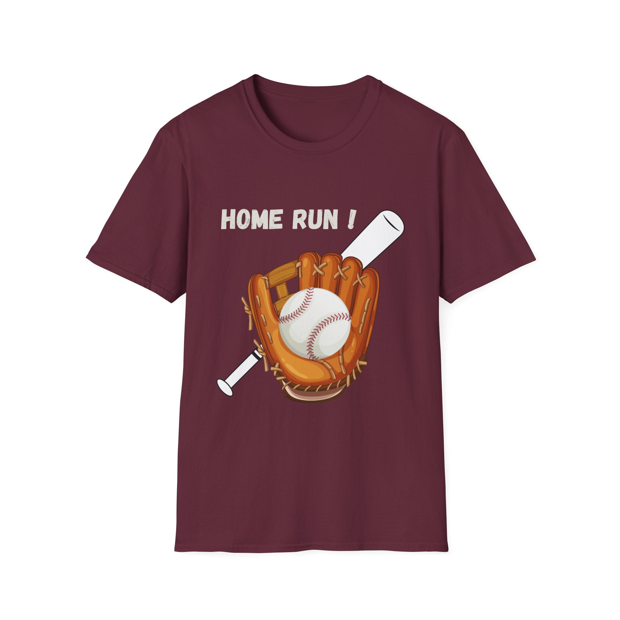Baseball Home Run T-Shirt — Glove, Ball & Bat Graphic Tee - Bat Ball and Glove Sports Graphic
