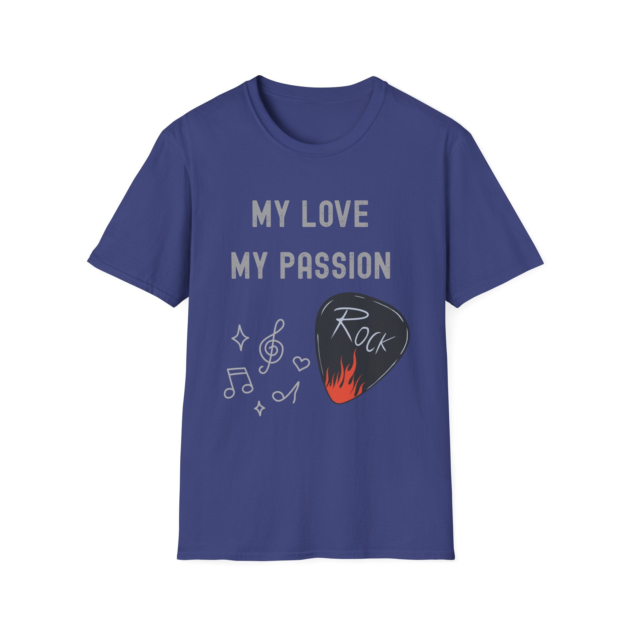 My Love My Passion Rock Guitar Pick Design | Music Lover Graphic   T‑Shirt — "My Love My Passion" Music Tee