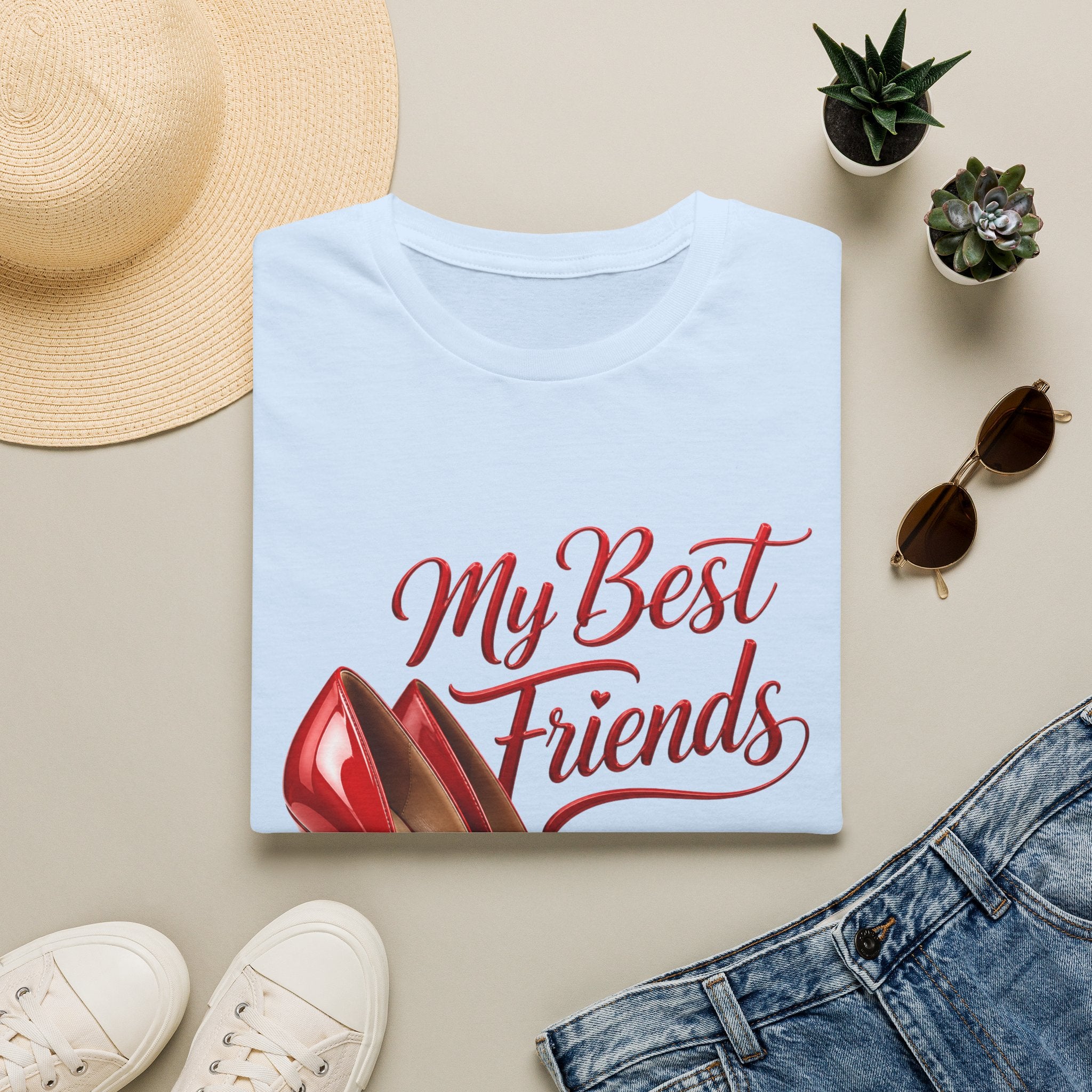 My Best Friends Red High Heels T-Shirt