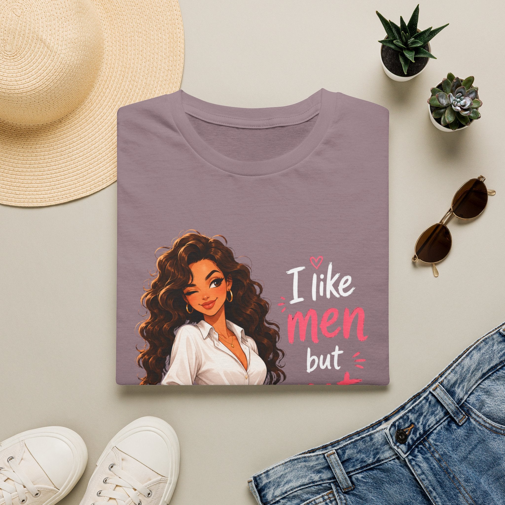 T-Shirt — "I Like Men But Not Forever" Flirty Feminine Graphic Tee