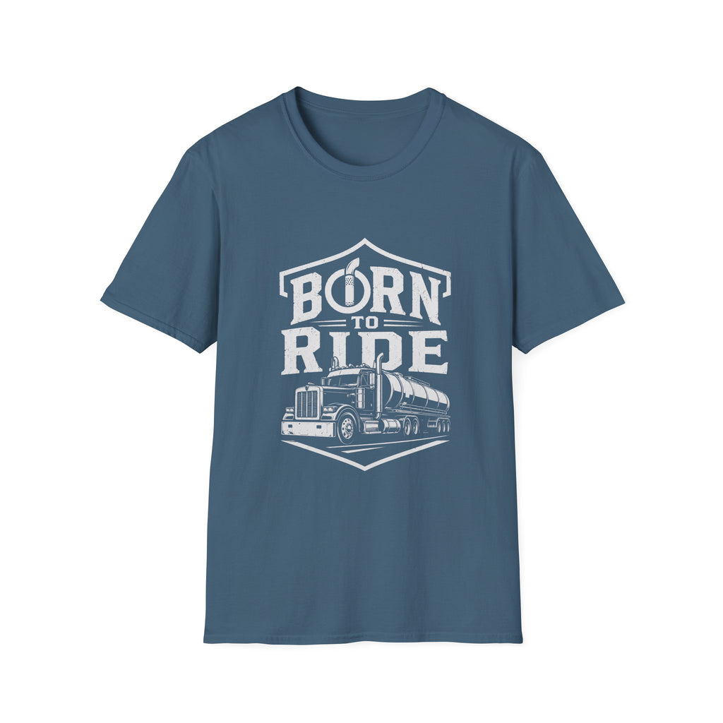 Born to Ride Trucker Graphic Tee — Born to Ride Semi Truck Shirt