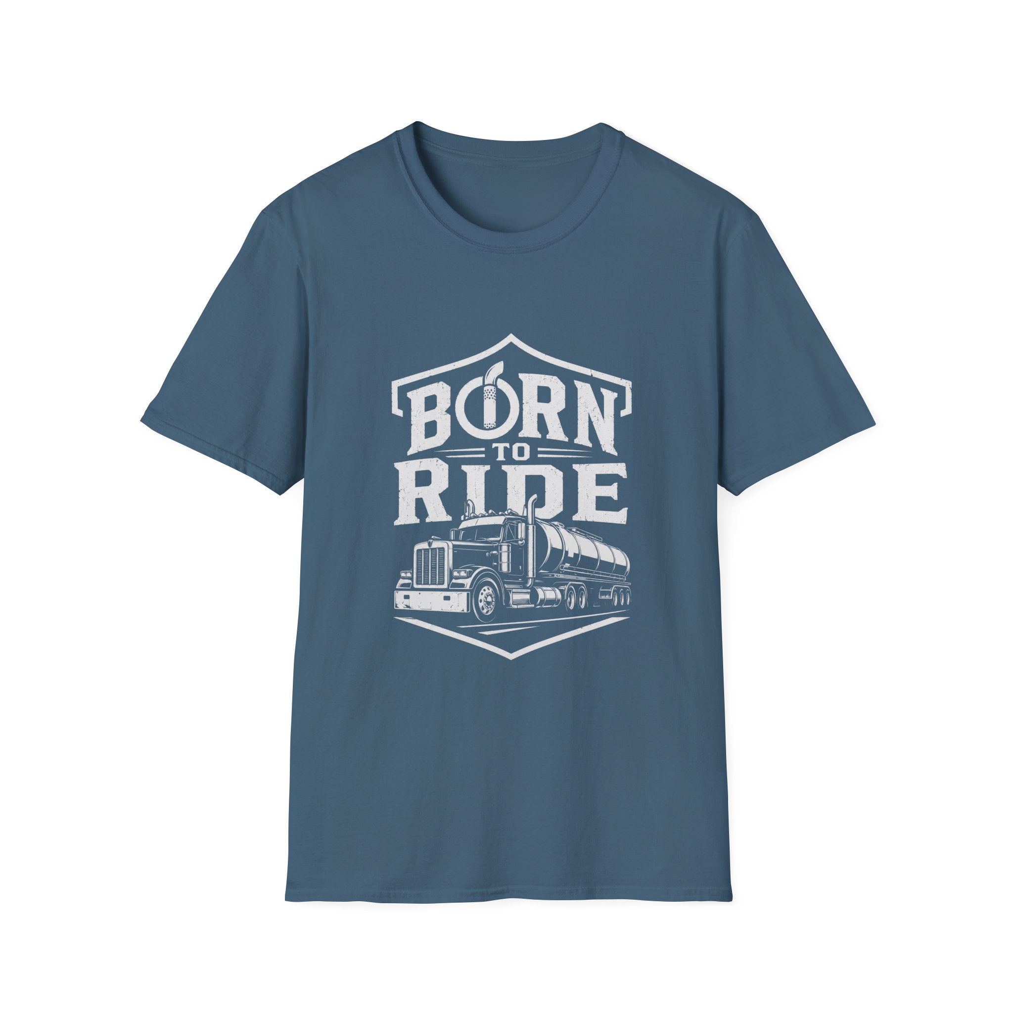 Born to Ride Trucker Graphic Tee — Born to Ride Semi Truck Shirt
