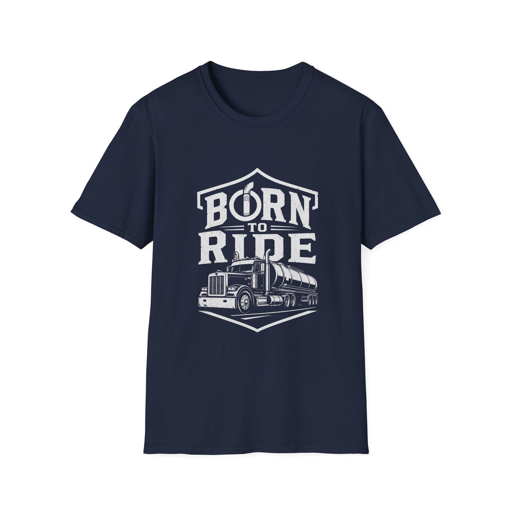 Born to Ride Trucker Graphic Tee — Born to Ride Semi Truck Shirt