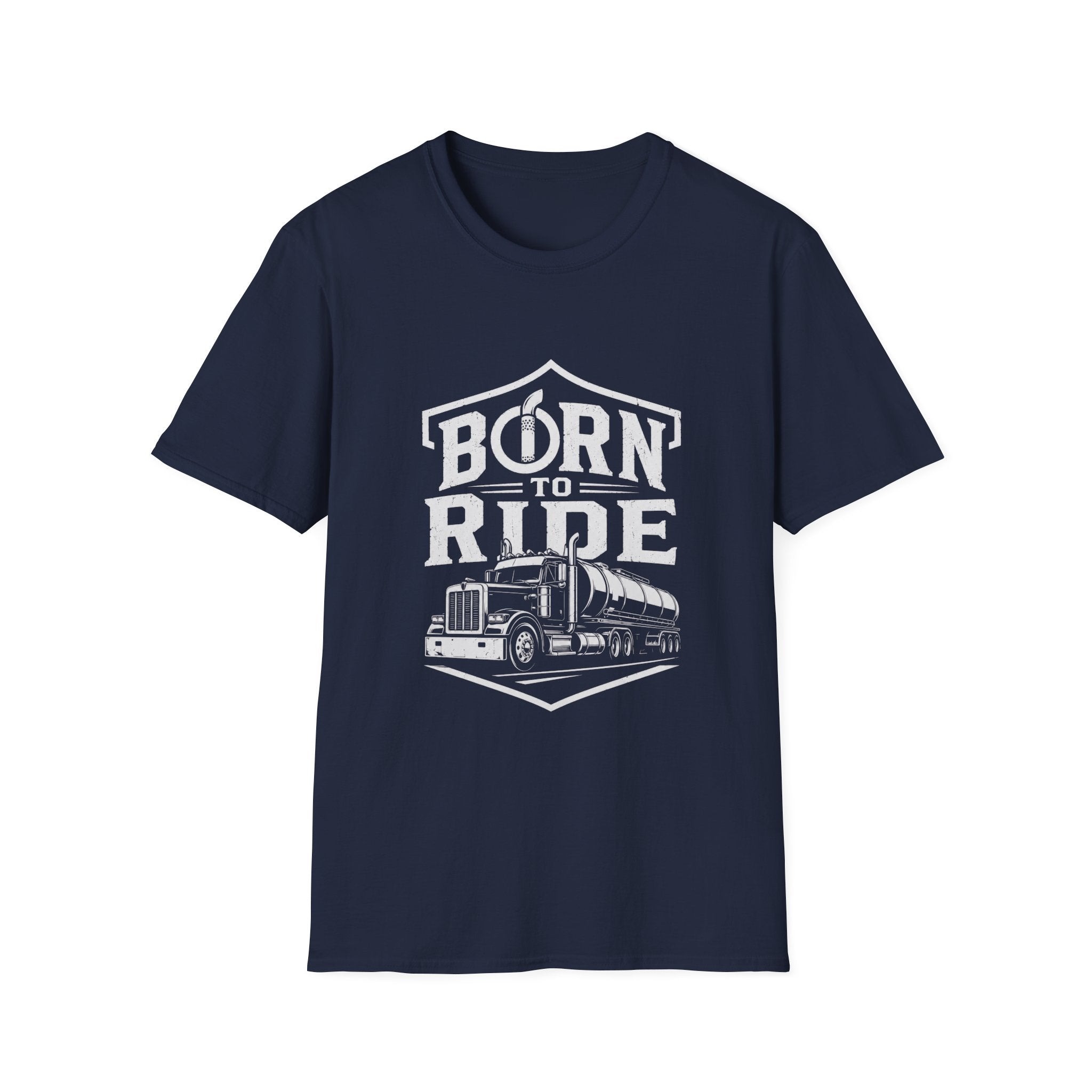 Born to Ride Trucker Graphic Tee — Born to Ride Semi Truck Shirt