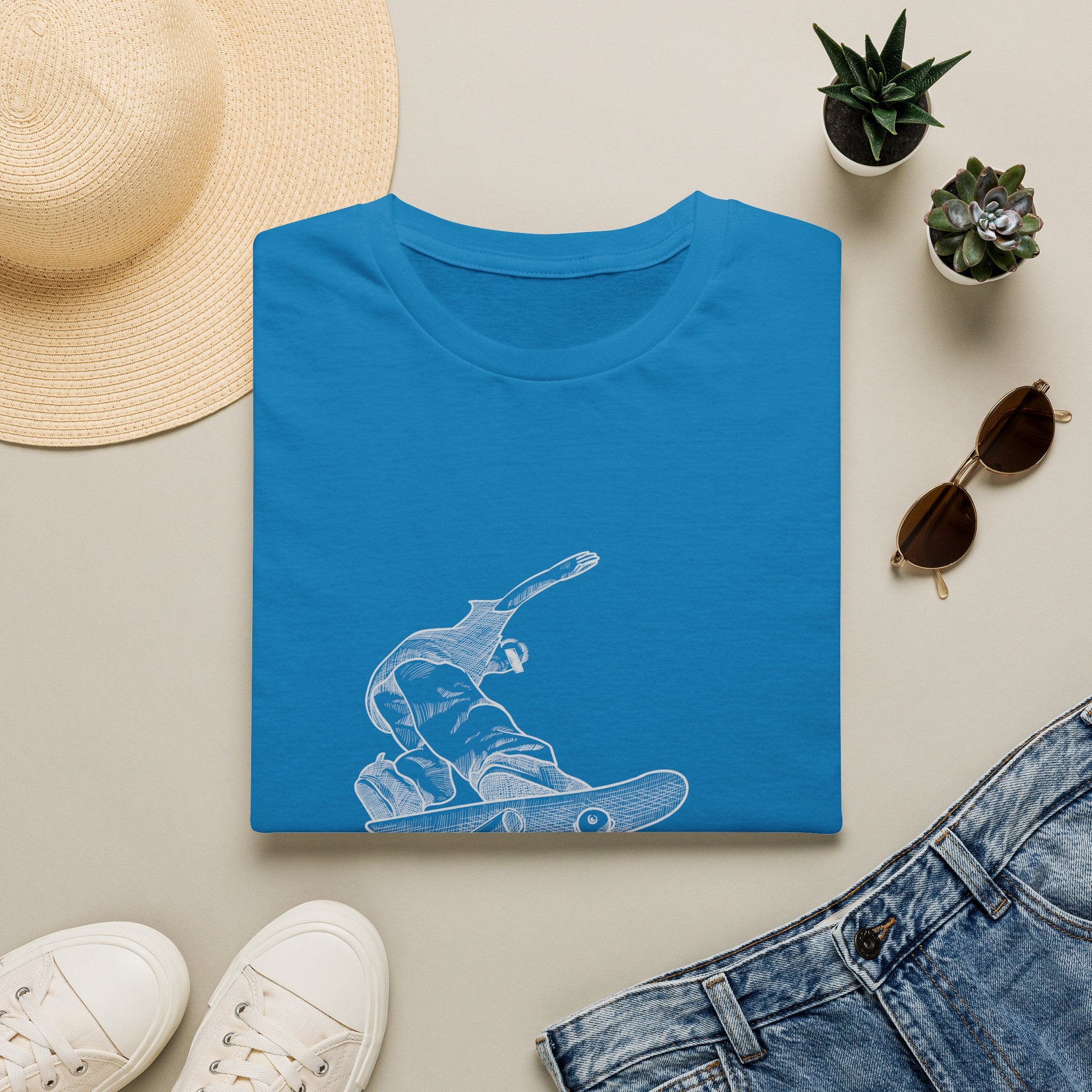 Skateboarder Graphic T-Shirt — "Born to Skate" Retro Skate Tee