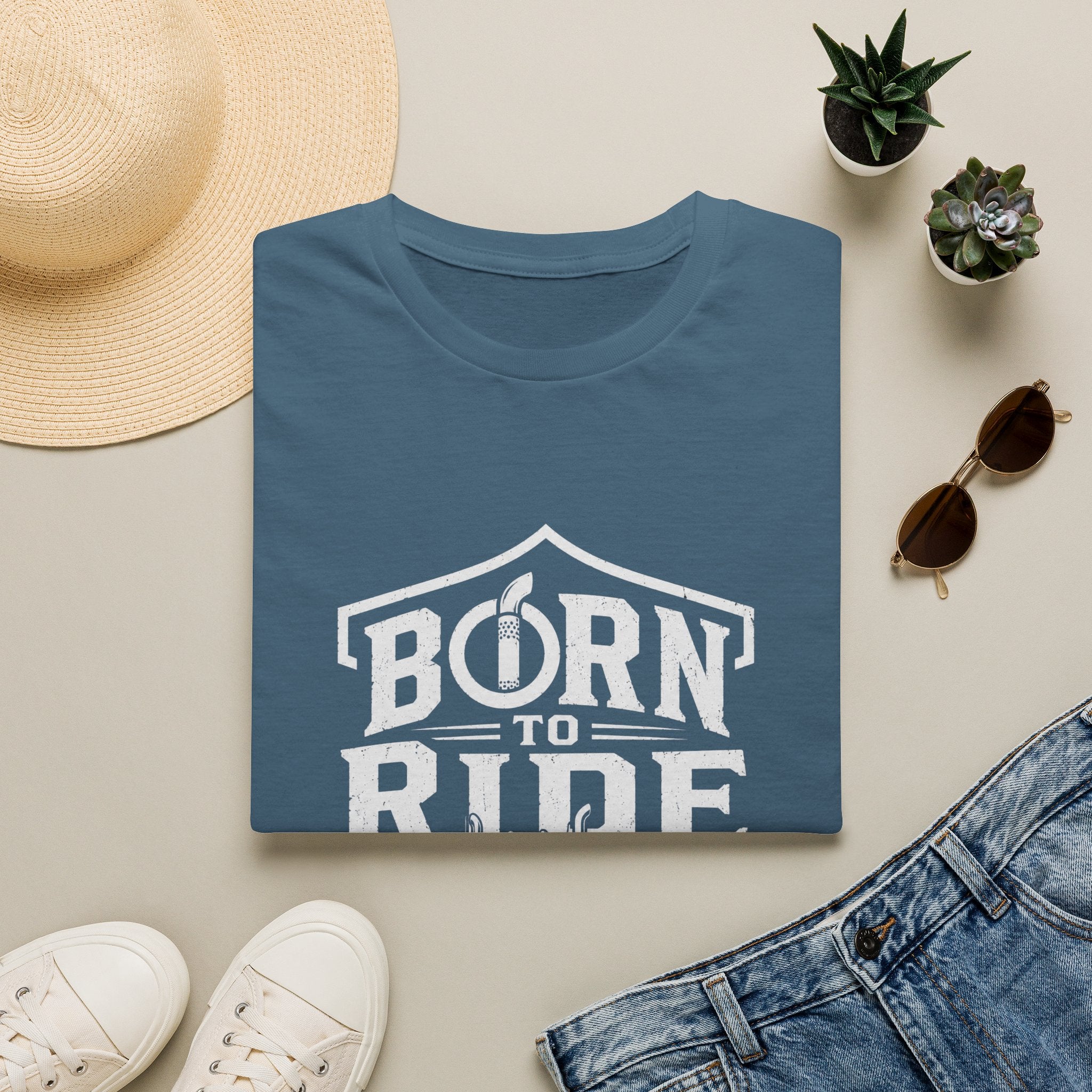 Born to Ride Trucker T-Shirt — Vintage Semi Truck Graphic Tee