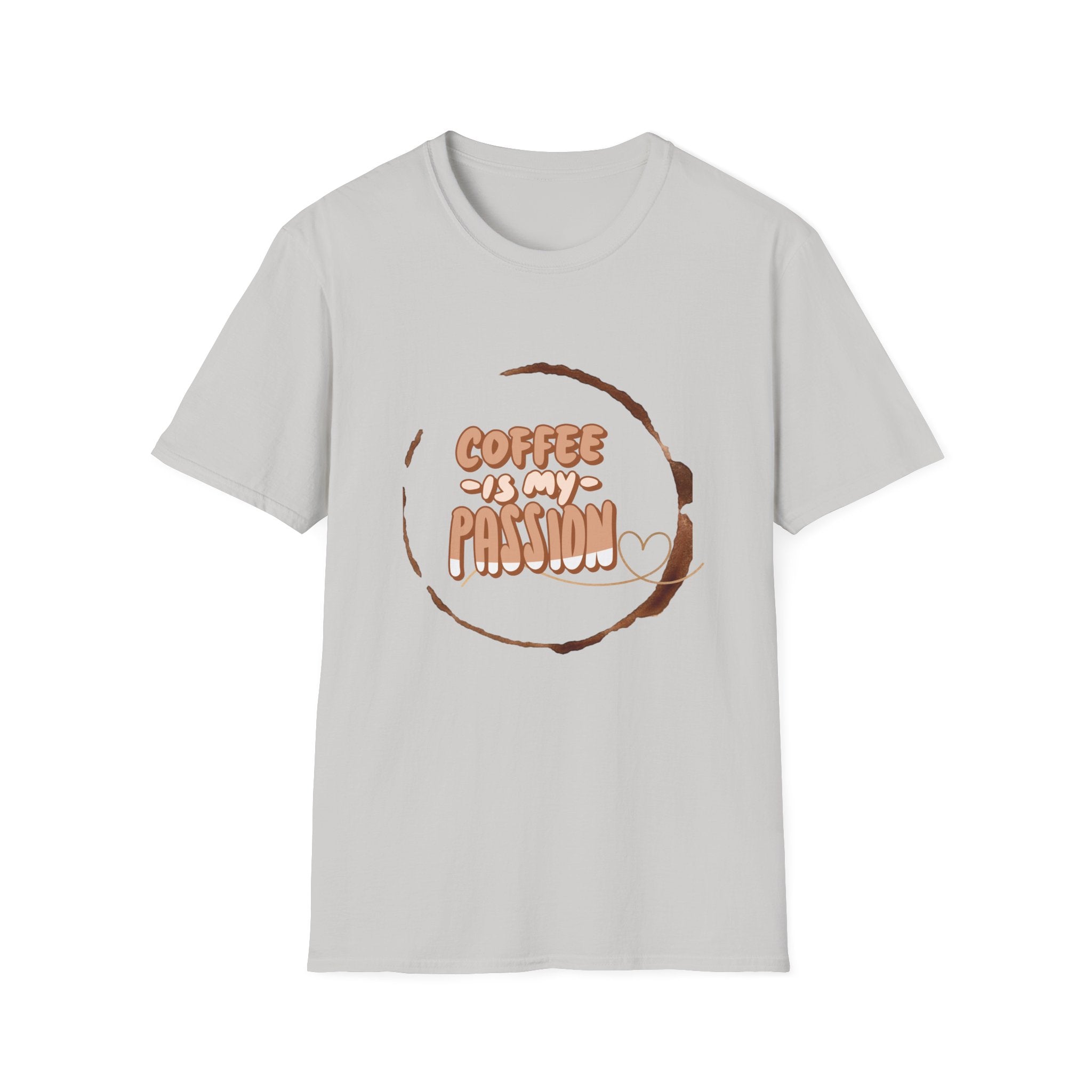 Coffee Is My Passion T-Shirt — Retro Coffee Stain Graphic Tee for Coffee Lovers