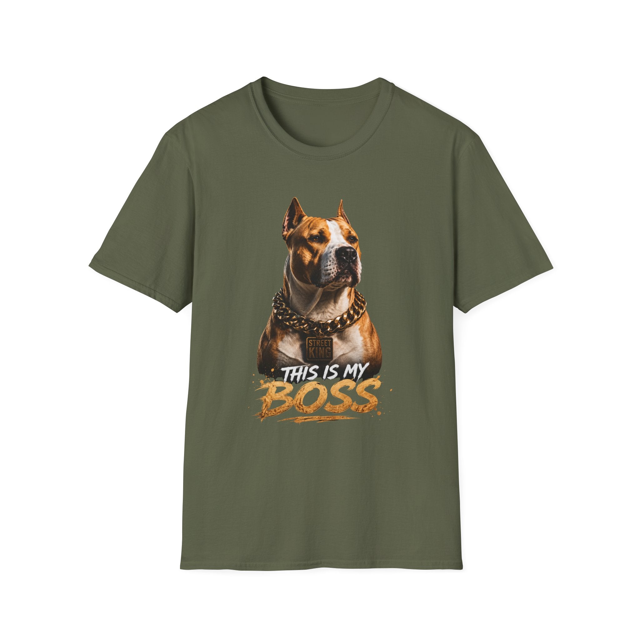 Pitbull 'This Is My Boss' T-Shirt – Strong Dog Attitude - my lover dog  - Street Style Graphic Design