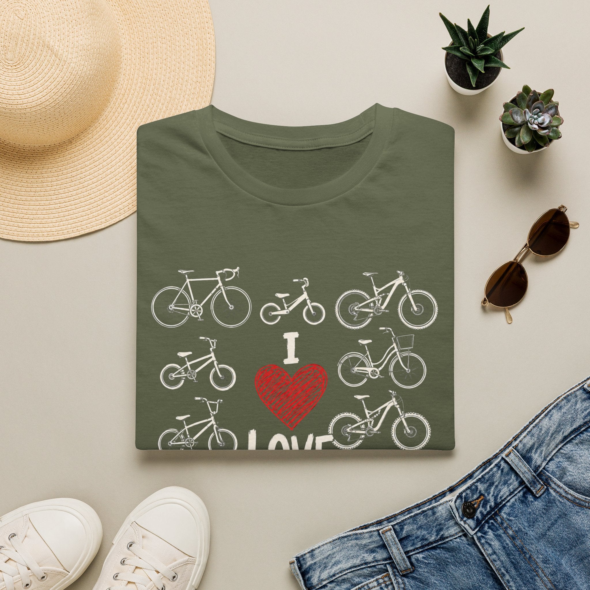 I Love My Bike Bicycle Lover Vintage Cycling Design  — Bicycle Lover Graphic Tee
