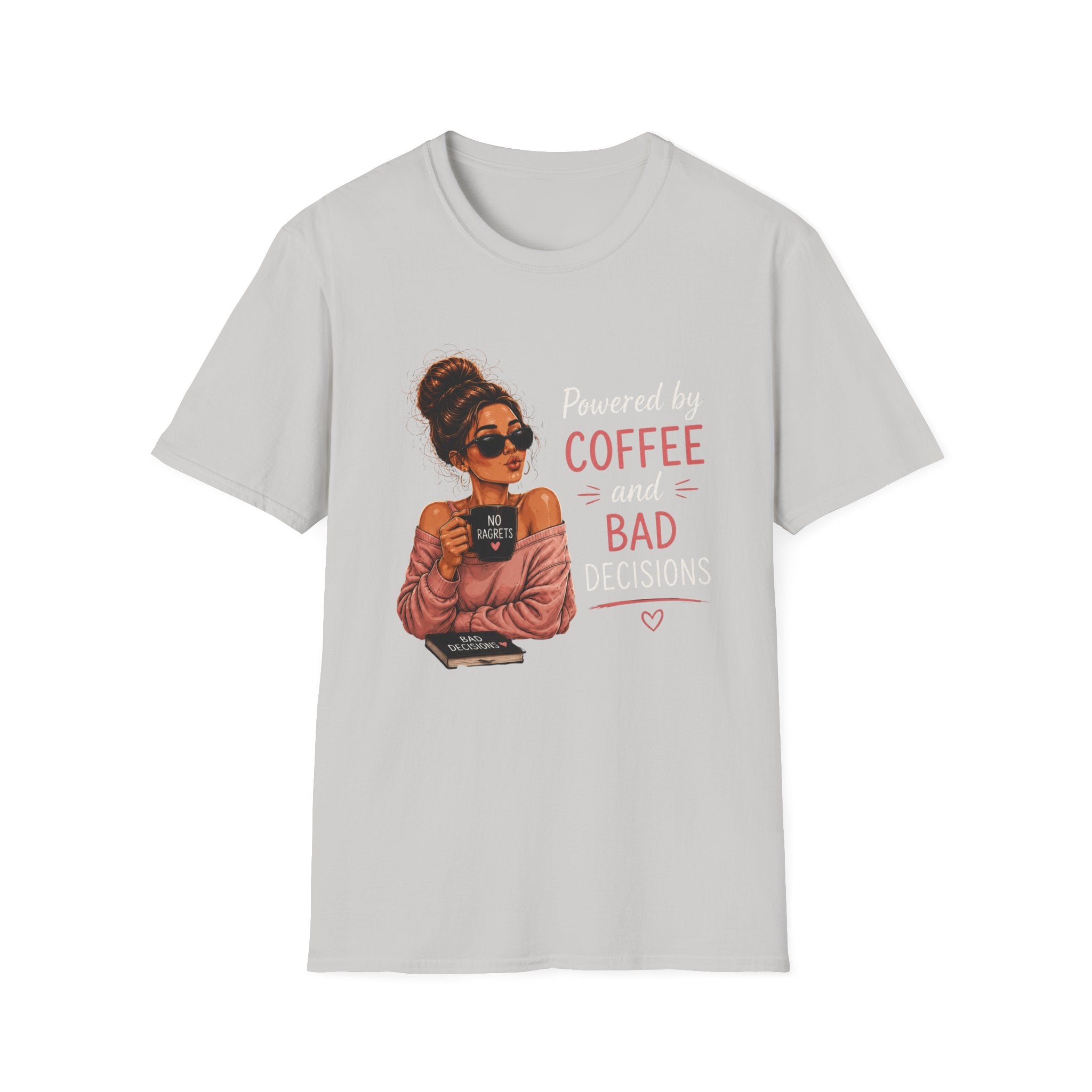 Powered by Coffee and Bad Decisions – Funny Coffee Lover Women's Design