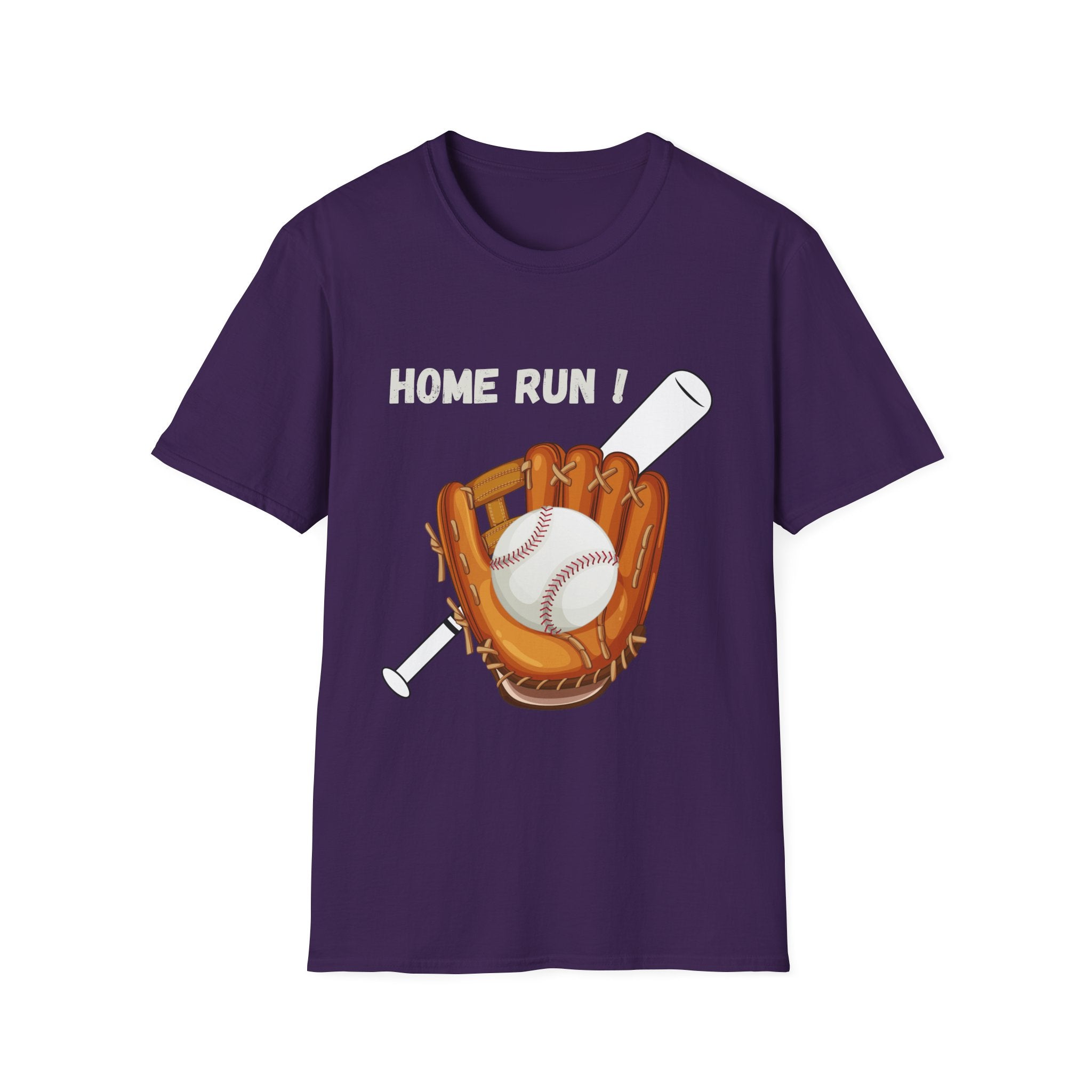 Baseball Home Run T-Shirt — Glove, Ball & Bat Graphic Tee - Bat Ball and Glove Sports Graphic