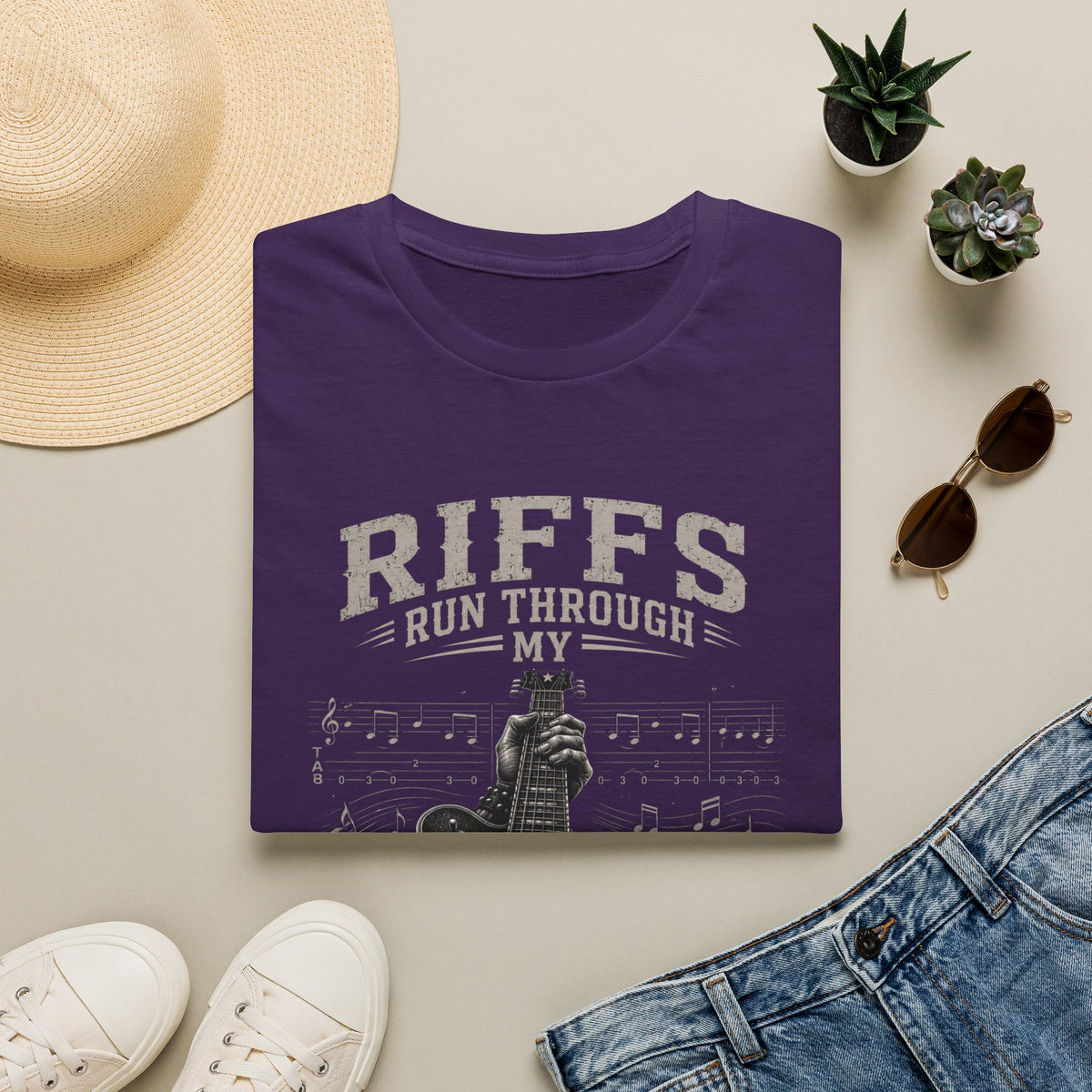 Riffs Run Through My Veins | Electric Guitar Rock Music Design