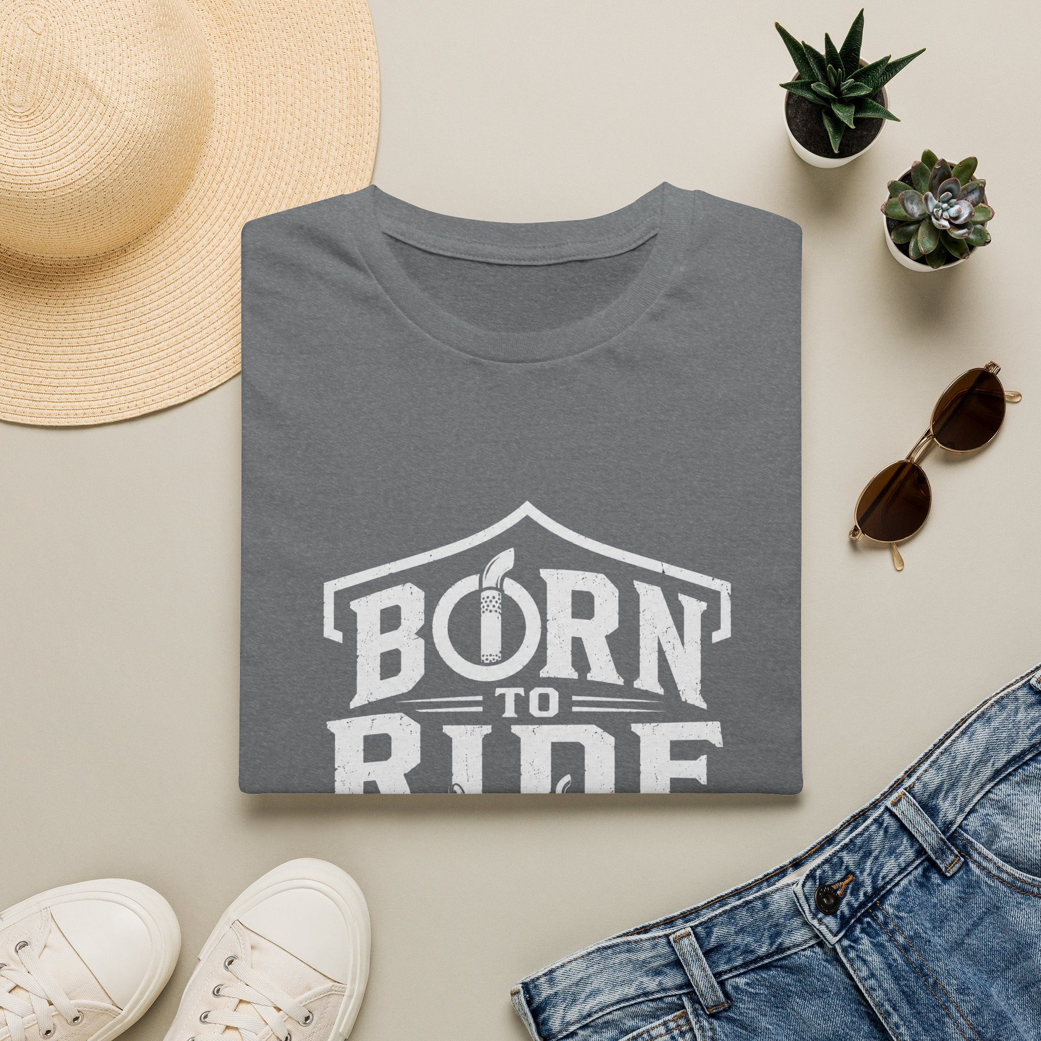 Born to Ride Trucker Graphic Tee — Born to Ride Semi Truck Shirt