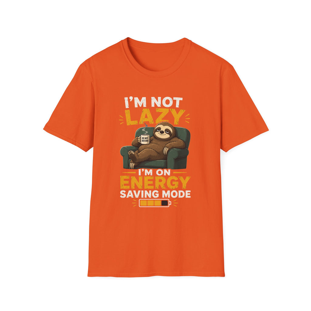 I'm Not Lazy, I'm on Energy Saving Mode – Funny Sloth Coffee Lover Design — Energy Saving Mode Graphic Tee