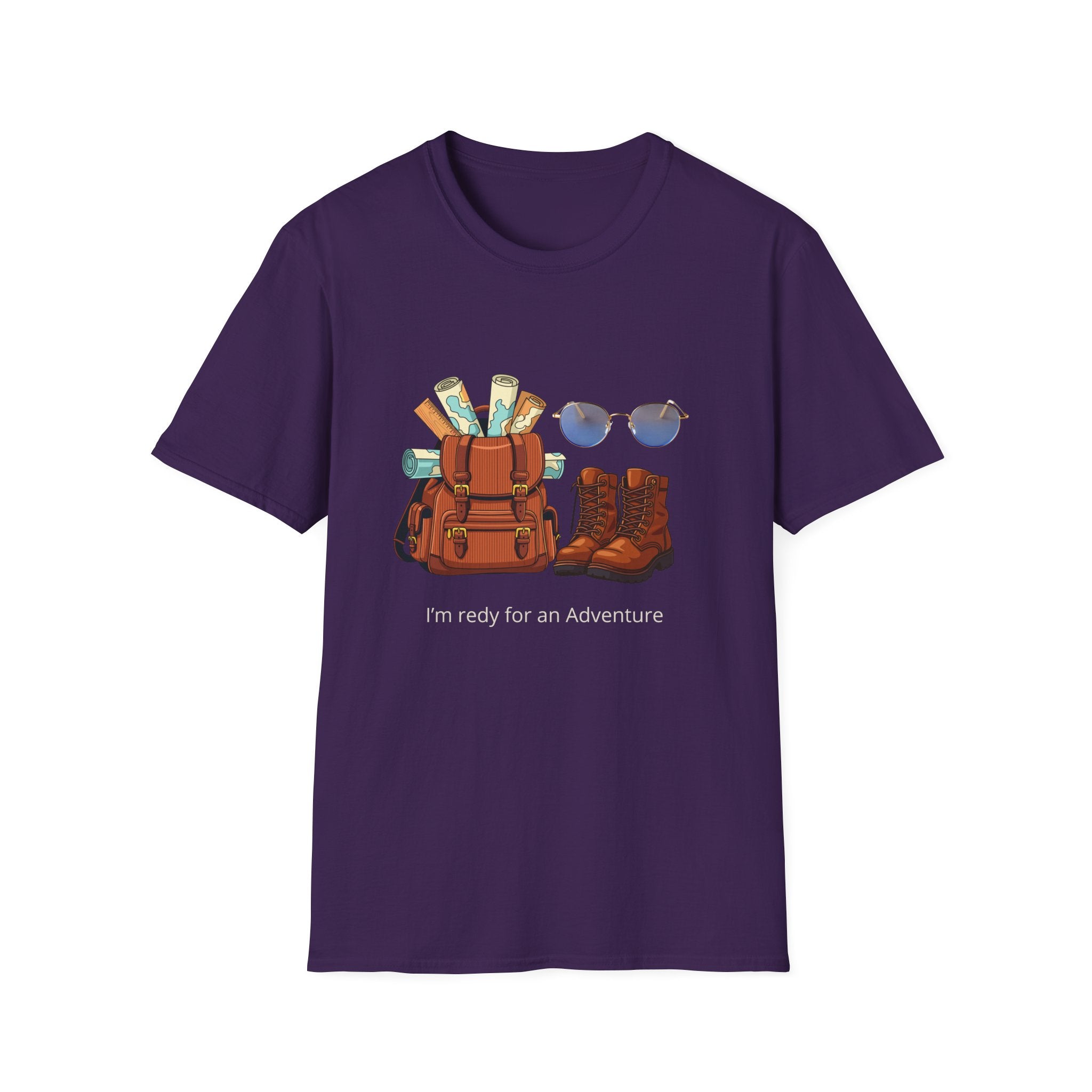 Adventure Gear T‑Shirt — "I'm Ready for an Adventure" Travel Backpack Design