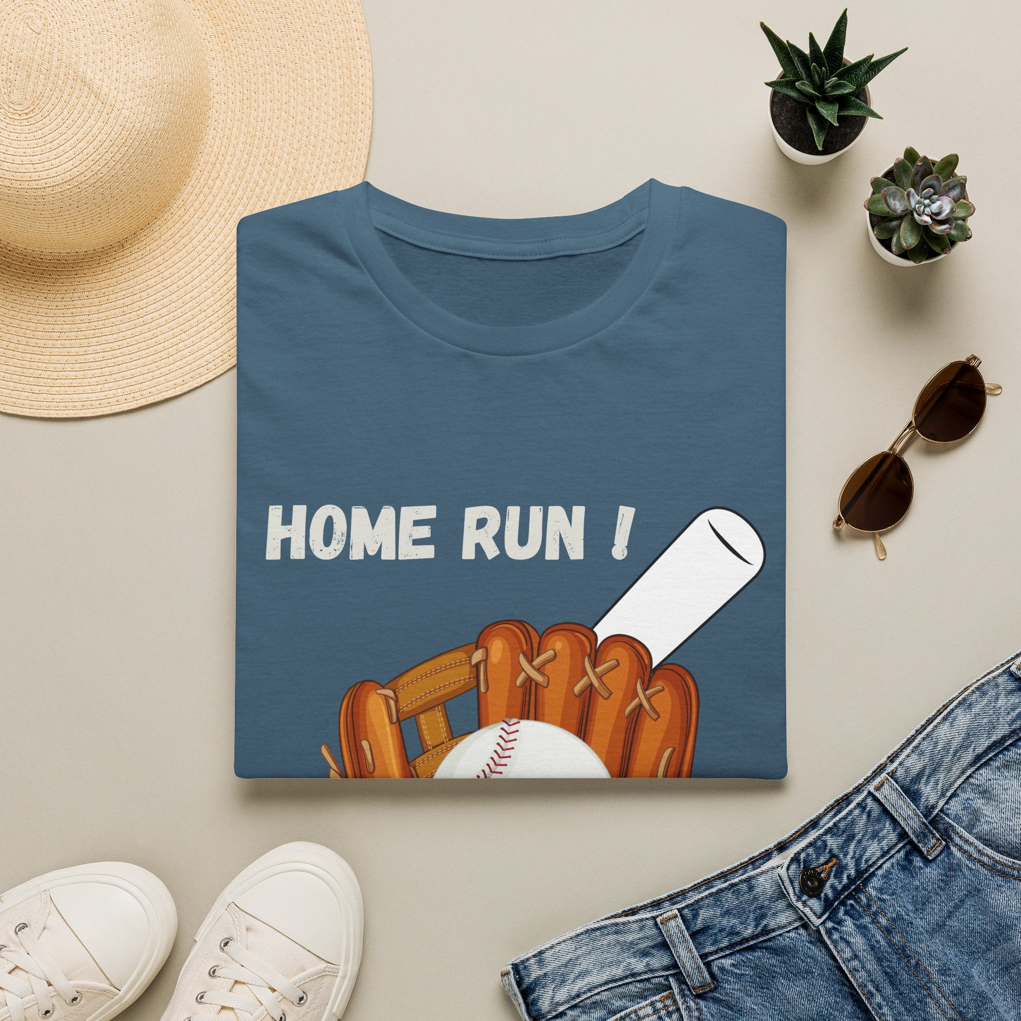 Baseball Home Run T-Shirt — Glove, Ball & Bat Graphic Tee - Bat Ball and Glove Sports Graphic