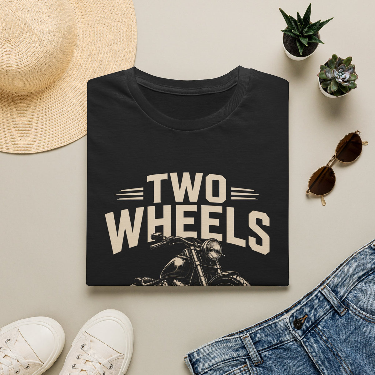 Two Wheels Move the Soul Motorcycle T-Shirt – Vintage Motorcycle Freedom Rider Design