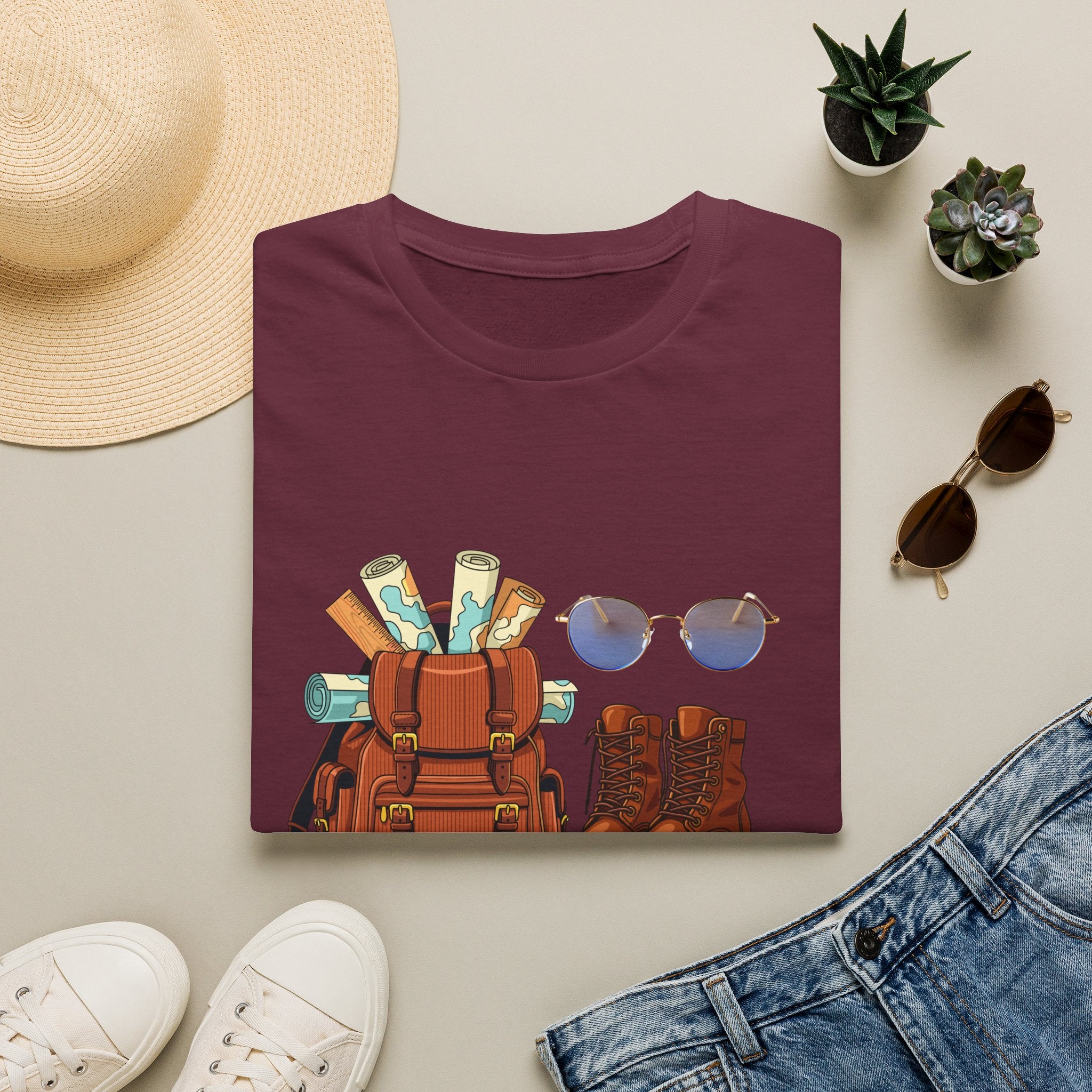 Adventure Gear T‑Shirt — "I'm Ready for an Adventure" Travel Backpack Design