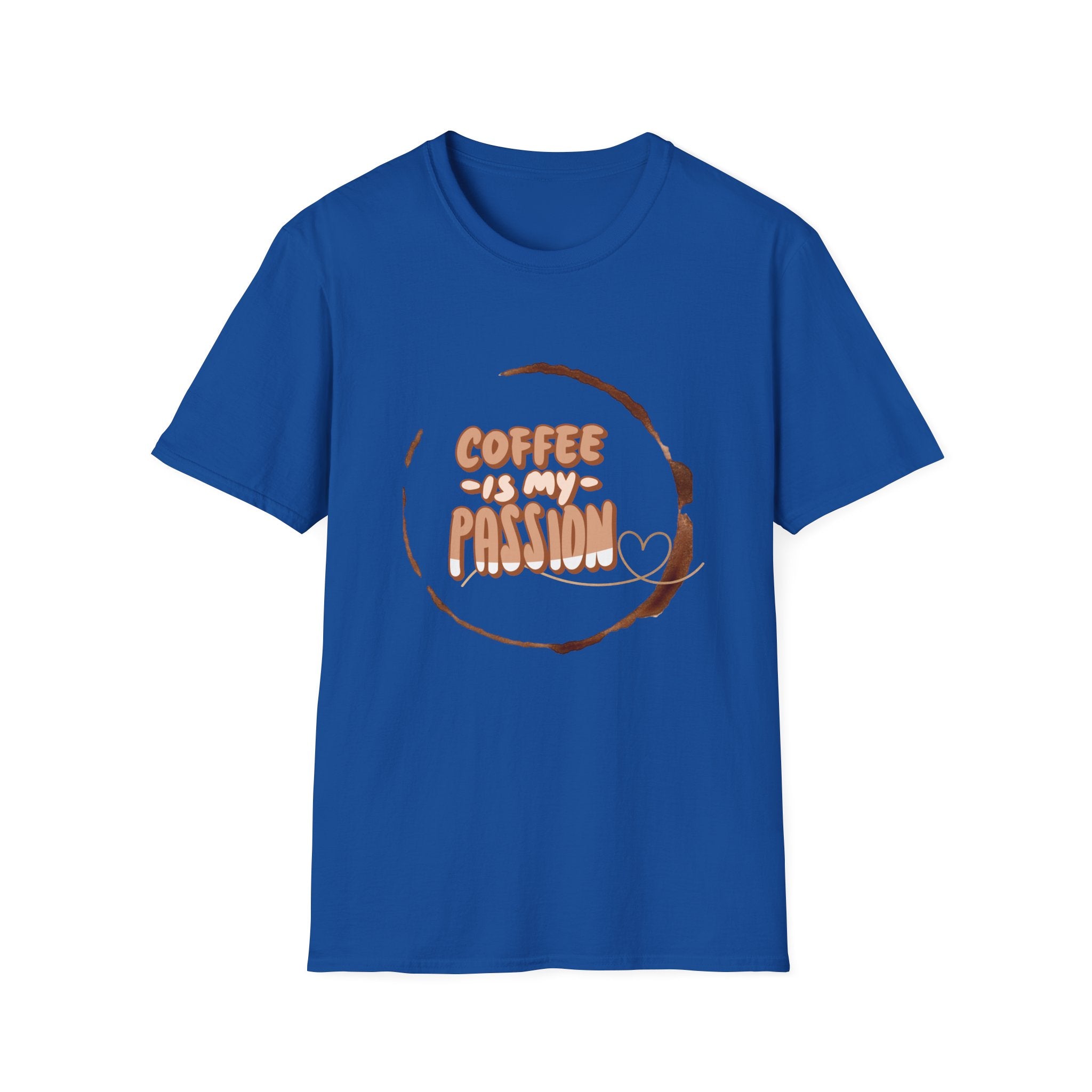 Coffee Is My Passion T-Shirt — Retro Coffee Stain Graphic Tee for Coffee Lovers
