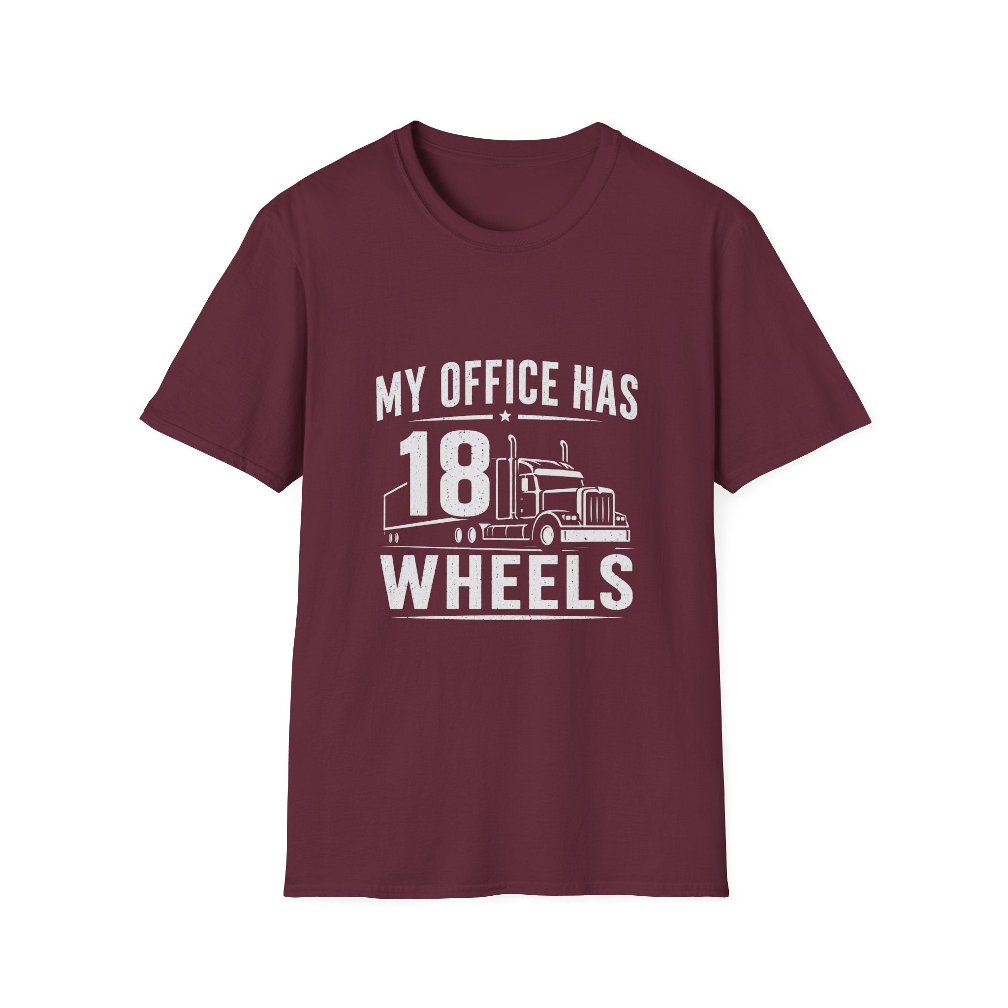 My Office Has 18 Wheels T-Shirt — Trucker Semi Truck Graphic Tee  – Long Haul Trucker Shirt