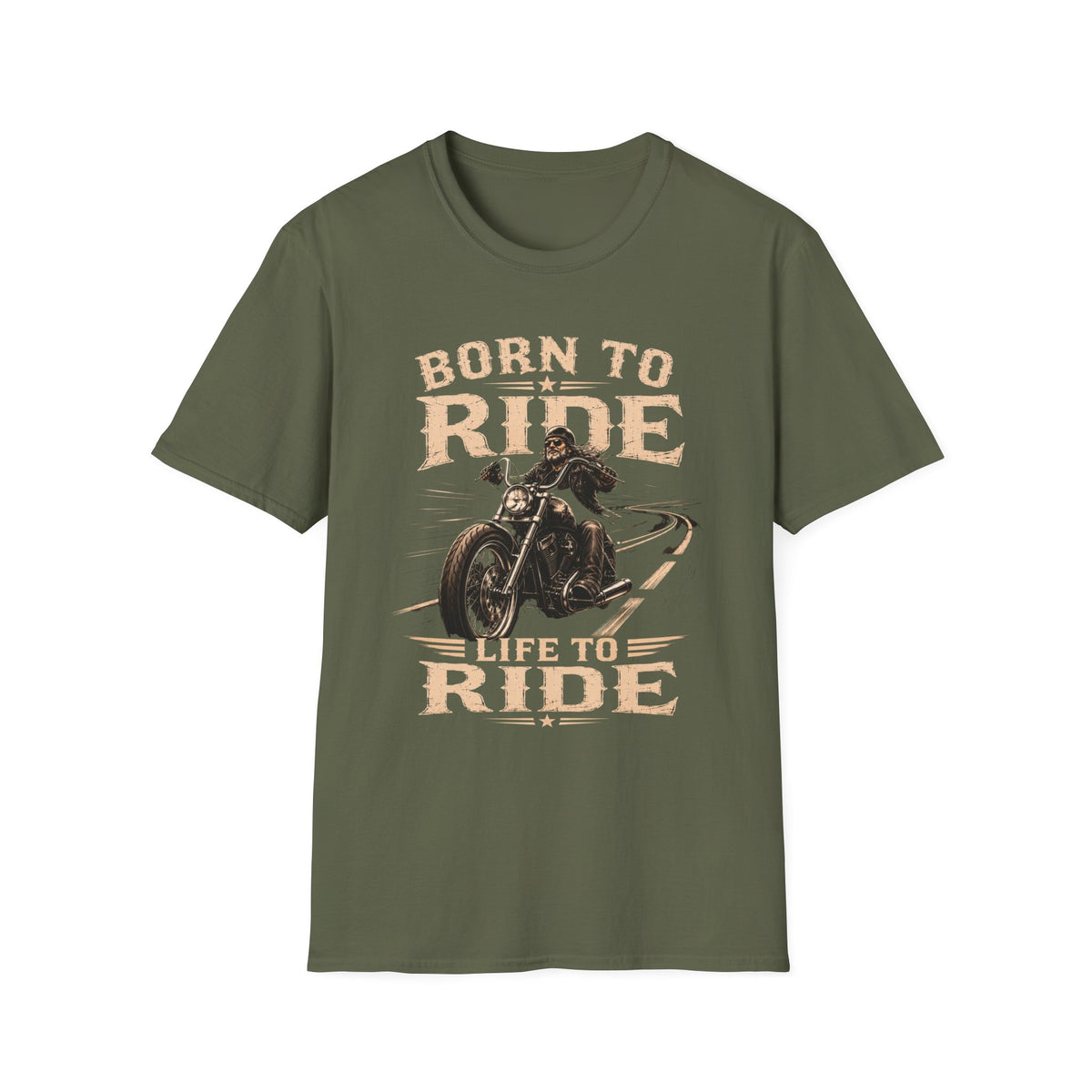 Born to Ride — Life to Ride -   Motorcycle T-Shirt - Vintage Motorcycle Rider Freedom Design