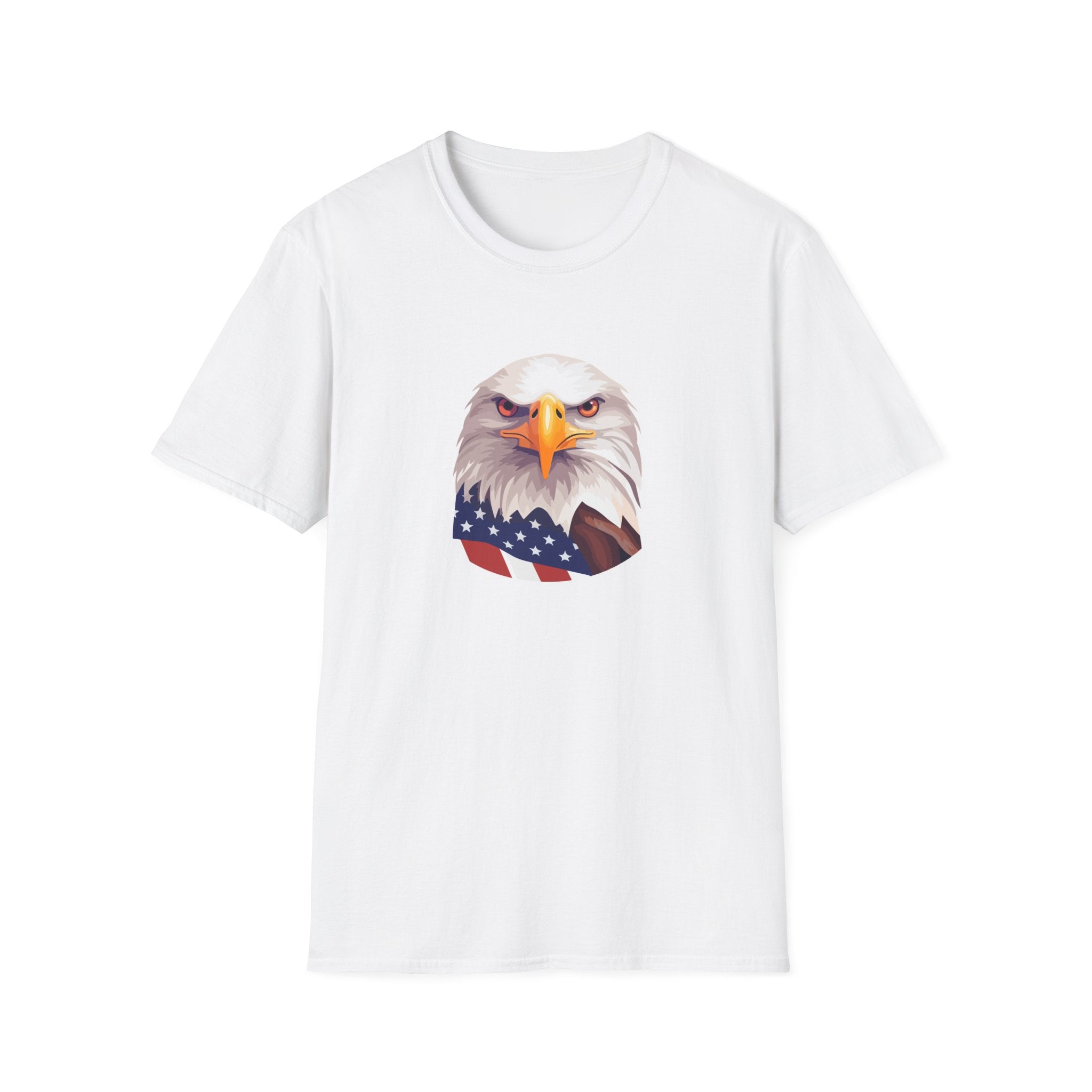 Eagle Head American Flag T-Shirt — Patriotic Bald Eagle Tee