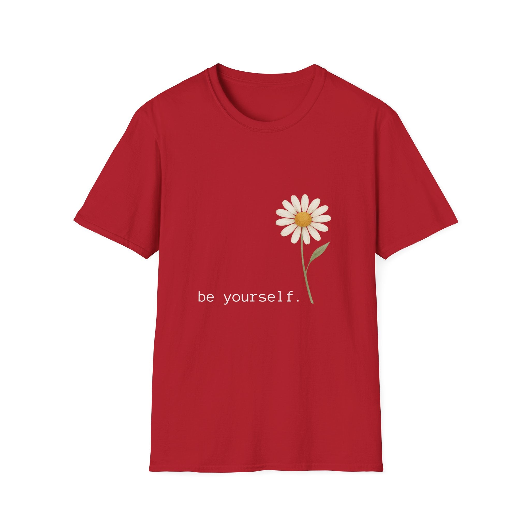 Daisy 'Be Yourself' T-Shirt — Minimal Floral Graphic Tee