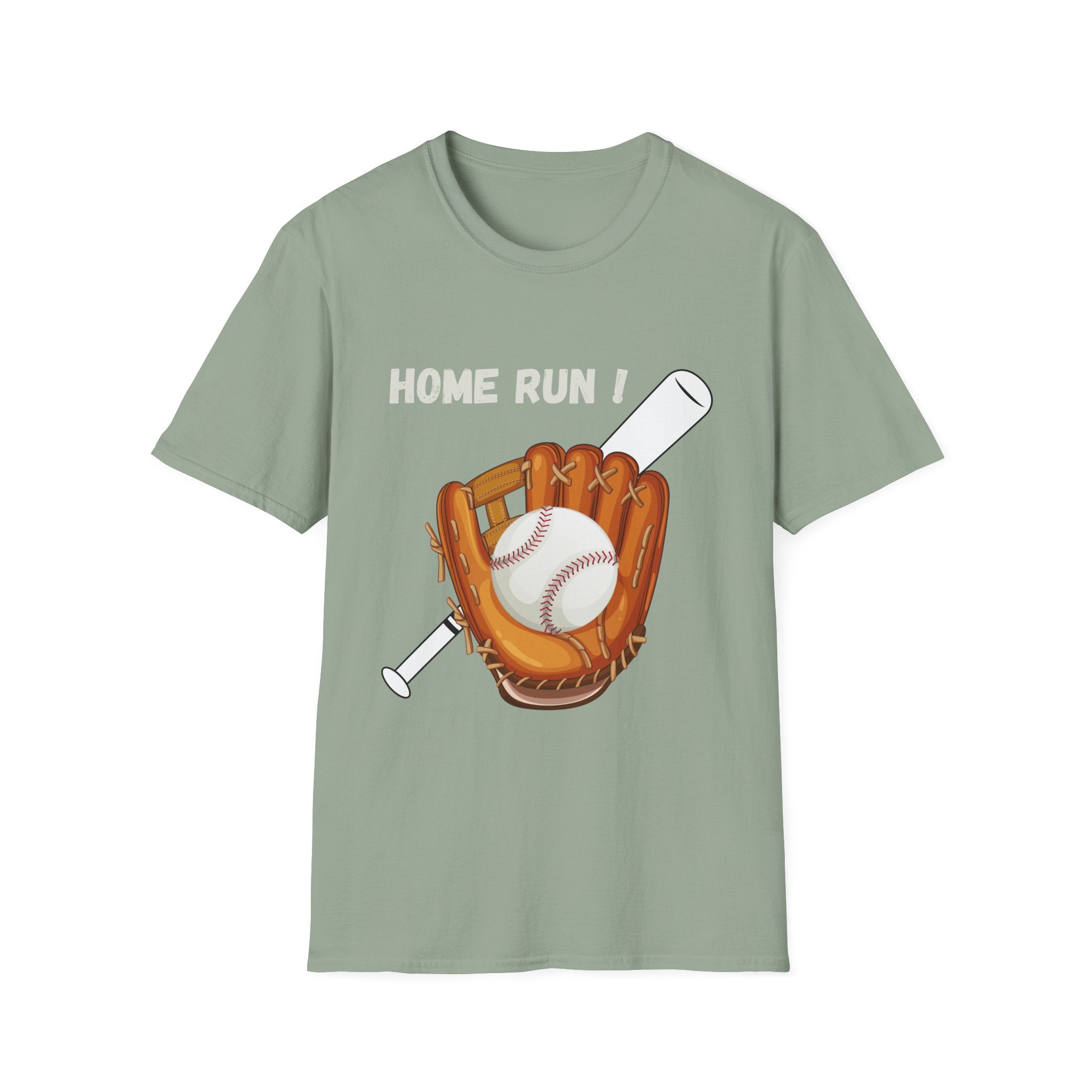 Baseball Home Run T-Shirt — Glove, Ball & Bat Graphic Tee - Bat Ball and Glove Sports Graphic