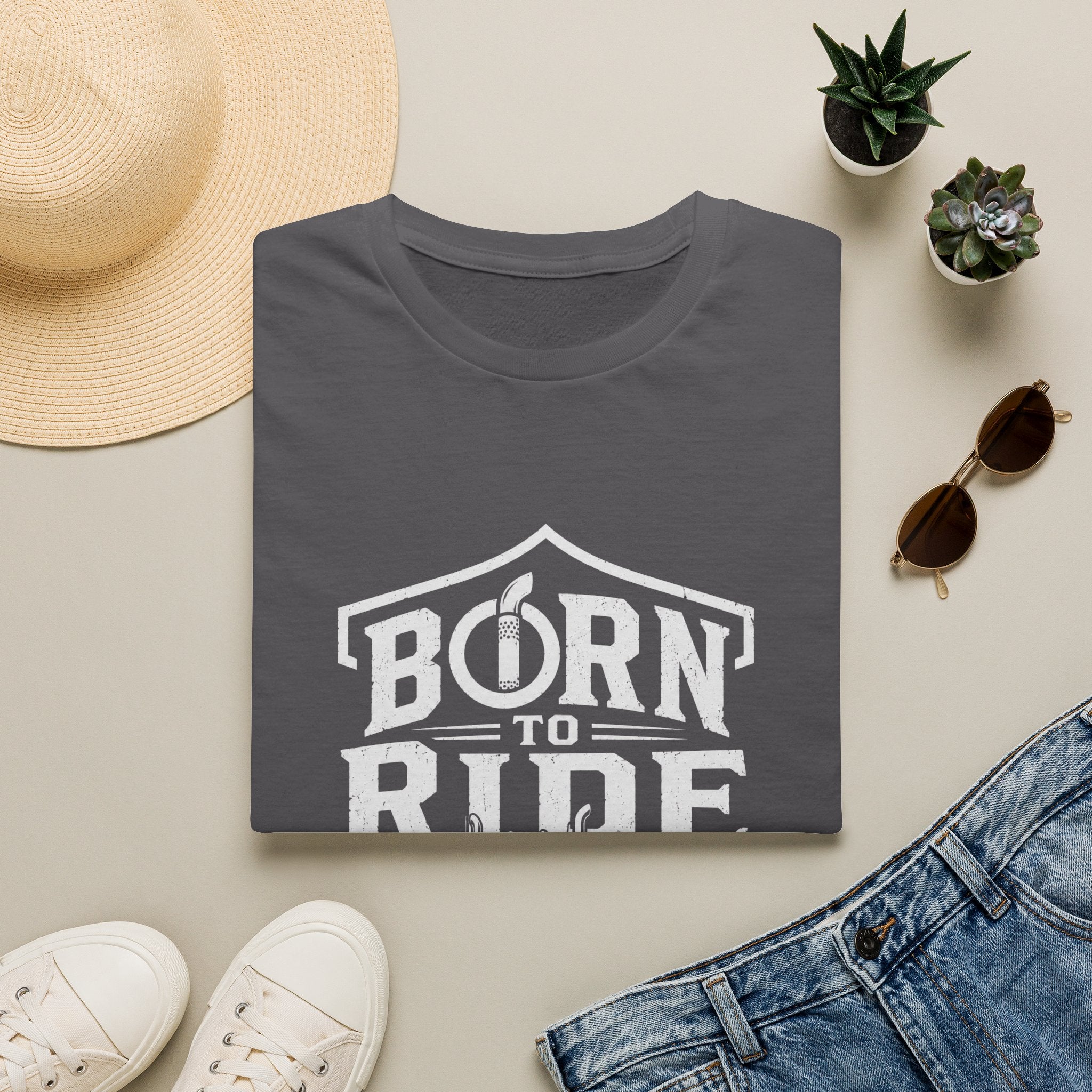 Born to Ride Trucker T-Shirt — Vintage Semi Truck Graphic Tee