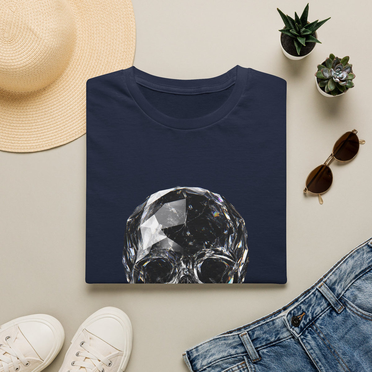 Crystal Skull Noir – Luxury Gothic Crystal Art Design