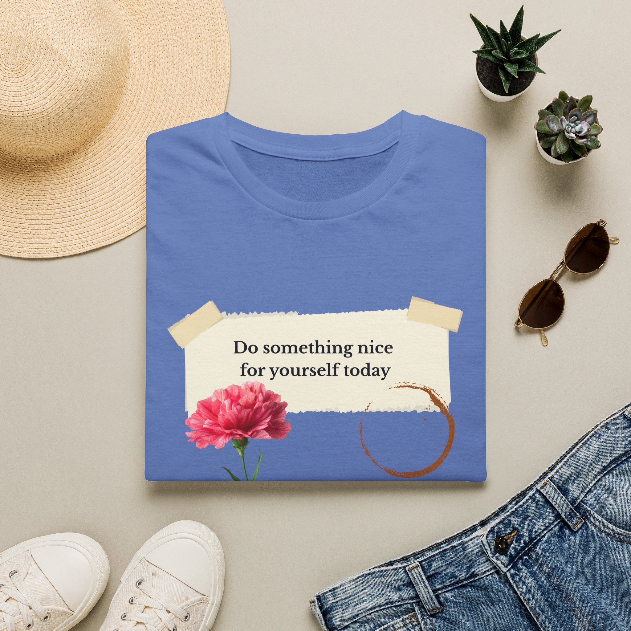 Do Something Nice For Yourself Today T-Shirt — Self Care Floral Graphic Tee