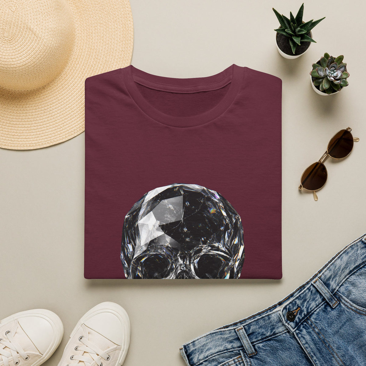 Crystal Skull Noir – Luxury Gothic Crystal Art Design