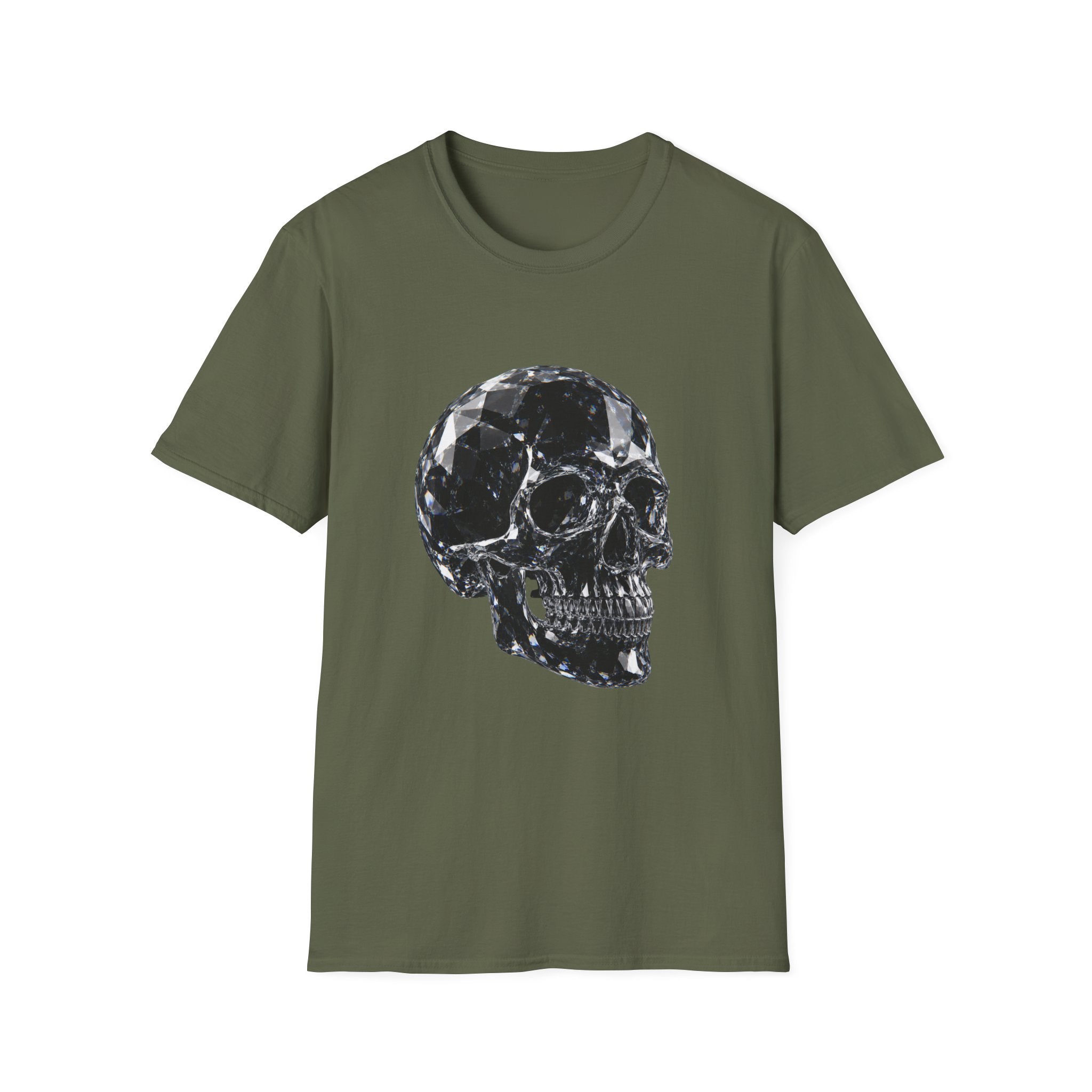 Gemstone Skull T-Shirt — Black Crystal Skull Graphic Tee