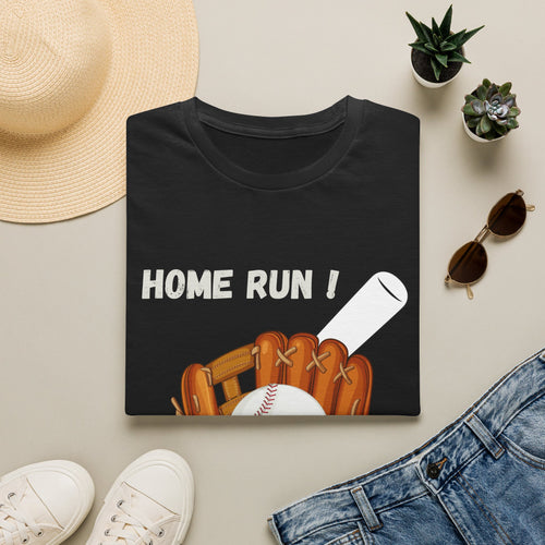 Baseball Home Run T-Shirt — Glove, Ball & Bat Graphic Tee - Bat Ball and Glove Sports Graphic