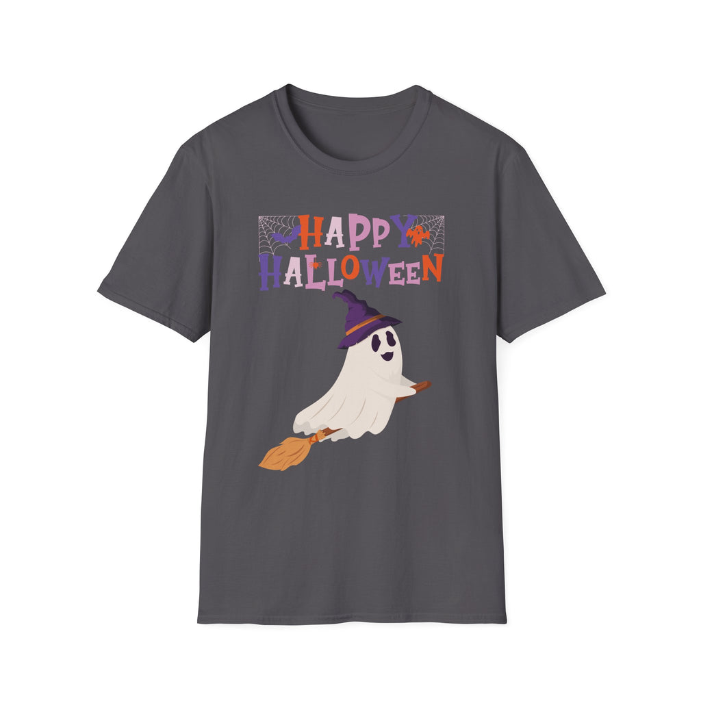 Happy Halloween Ghost T-Shirt — Cute Spooky Costume Tee | Funny Spooky Ghost Halloween Tee for Women Kids & Family