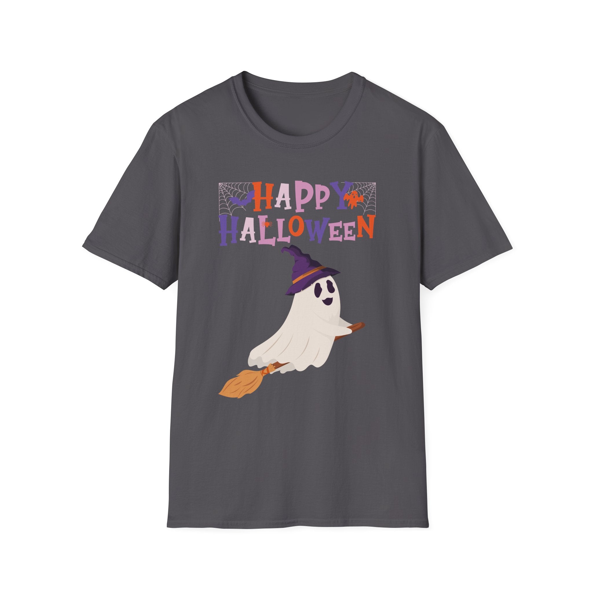 Happy Halloween Ghost T-Shirt — Cute Spooky Costume Tee | Funny Spooky Ghost Halloween Tee for Women Kids & Family